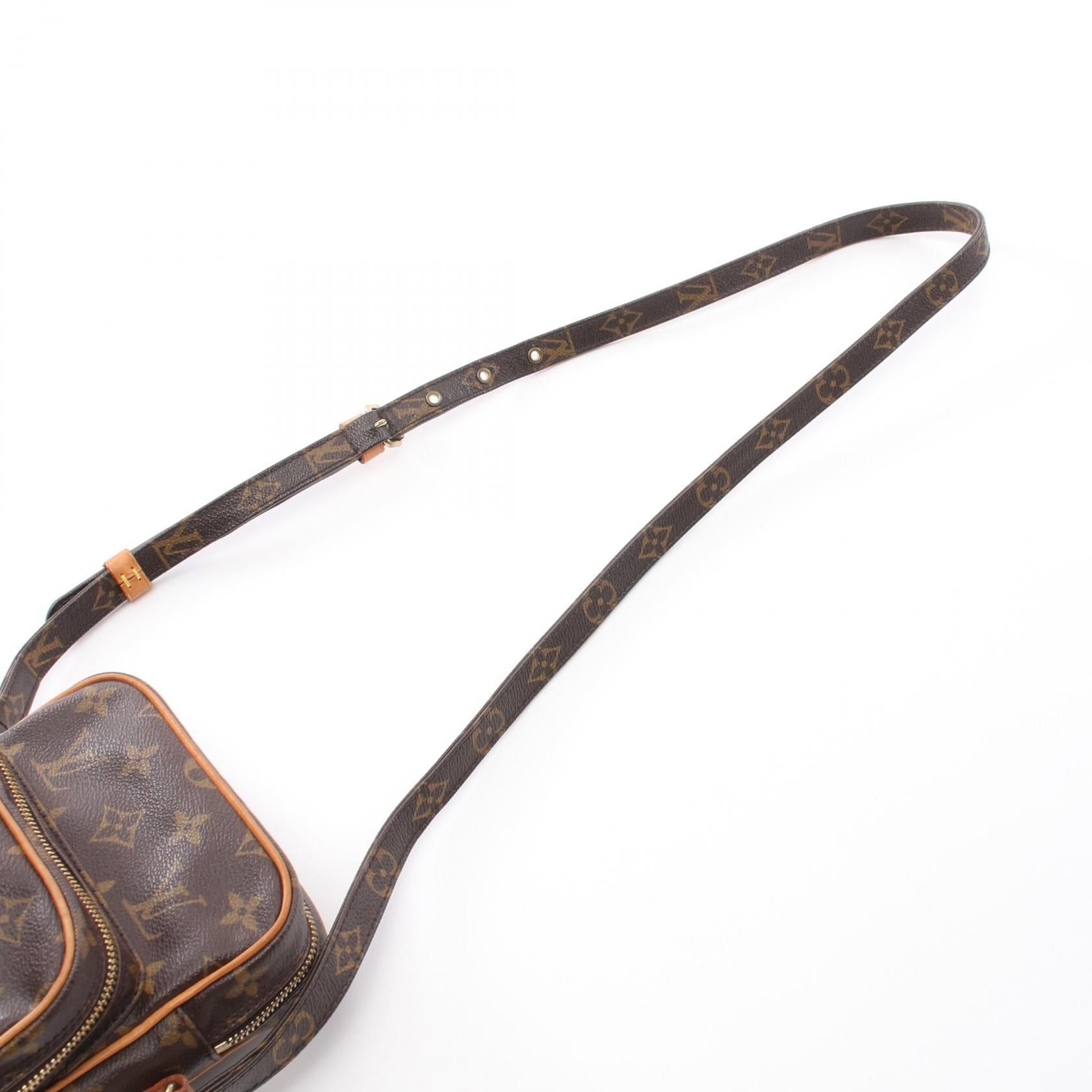 Louis Vuitton Louis Vuitton Amazon Monogram Shoulder Bag Leather Brown Size ONE SIZE - 12 Thumbnail