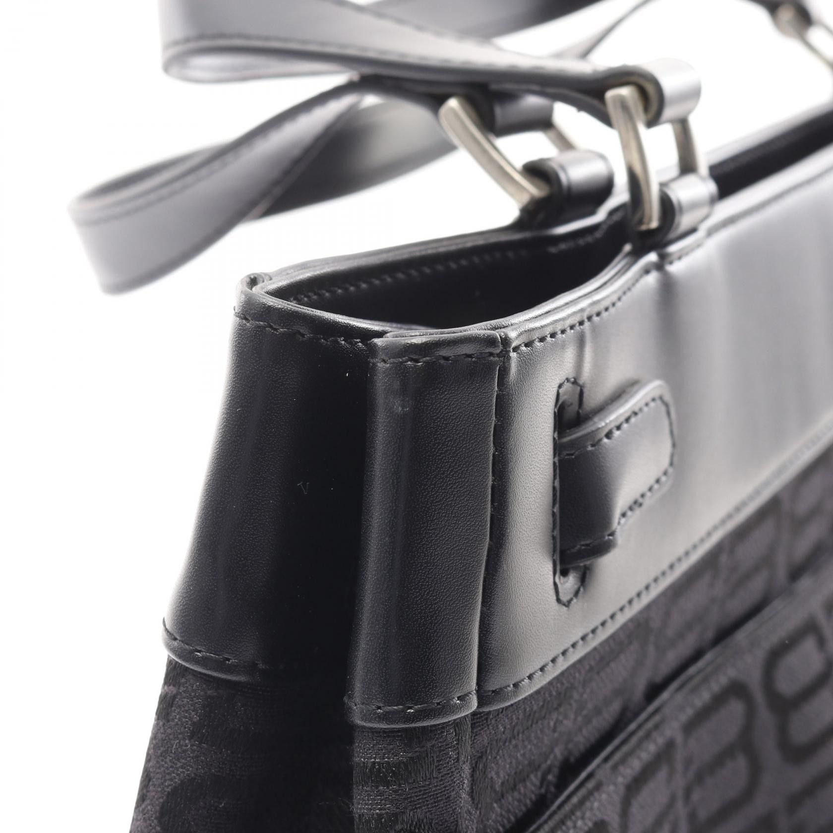 Balenciaga Balenciaga Bb Pattern Handbag Tote Bag Canvas Leather Black Size ONE SIZE - 8 Thumbnail