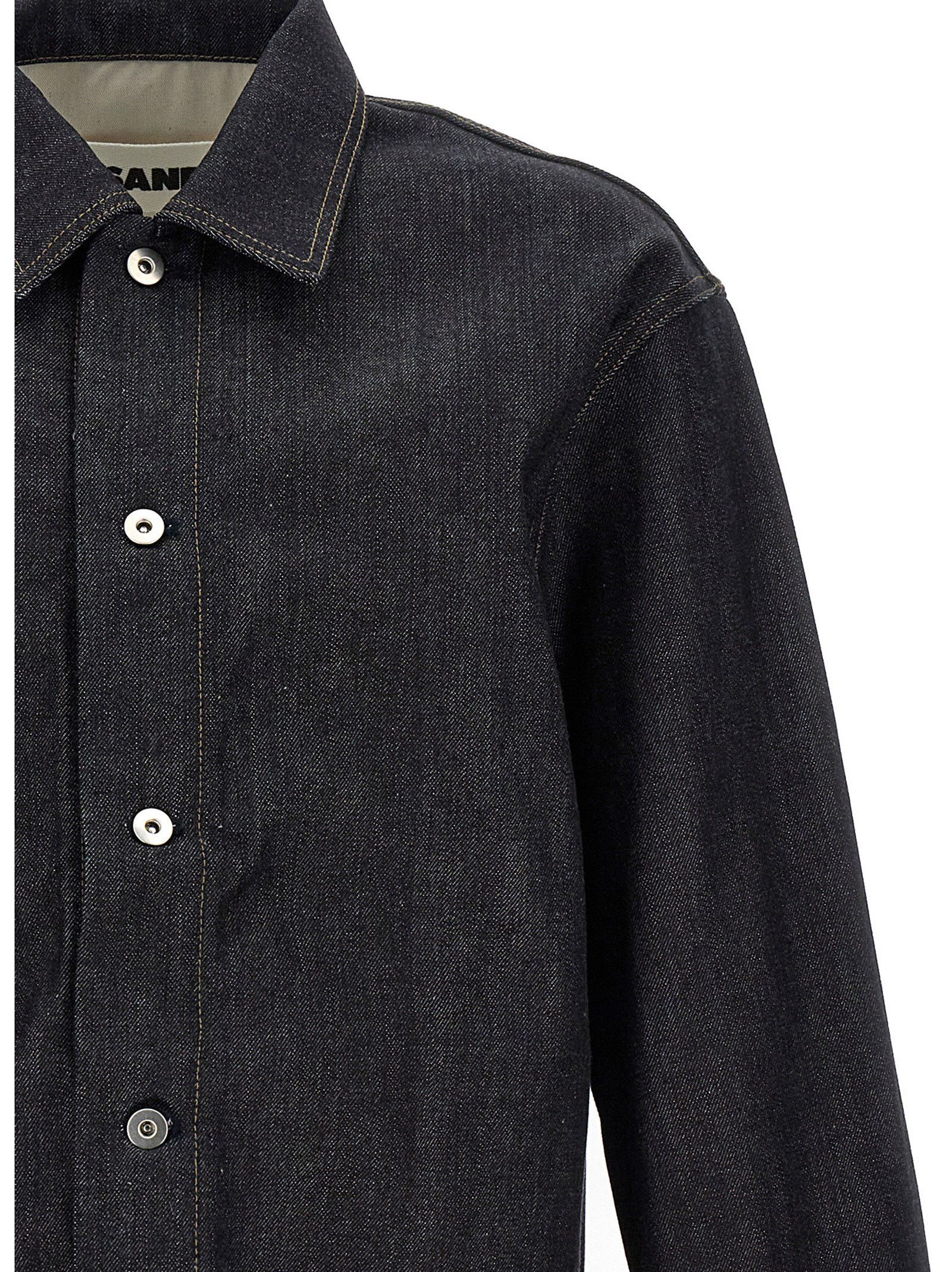 Jil Sander Denim Overshirt Size US L / EU 52-54 / 3 - 3 Thumbnail
