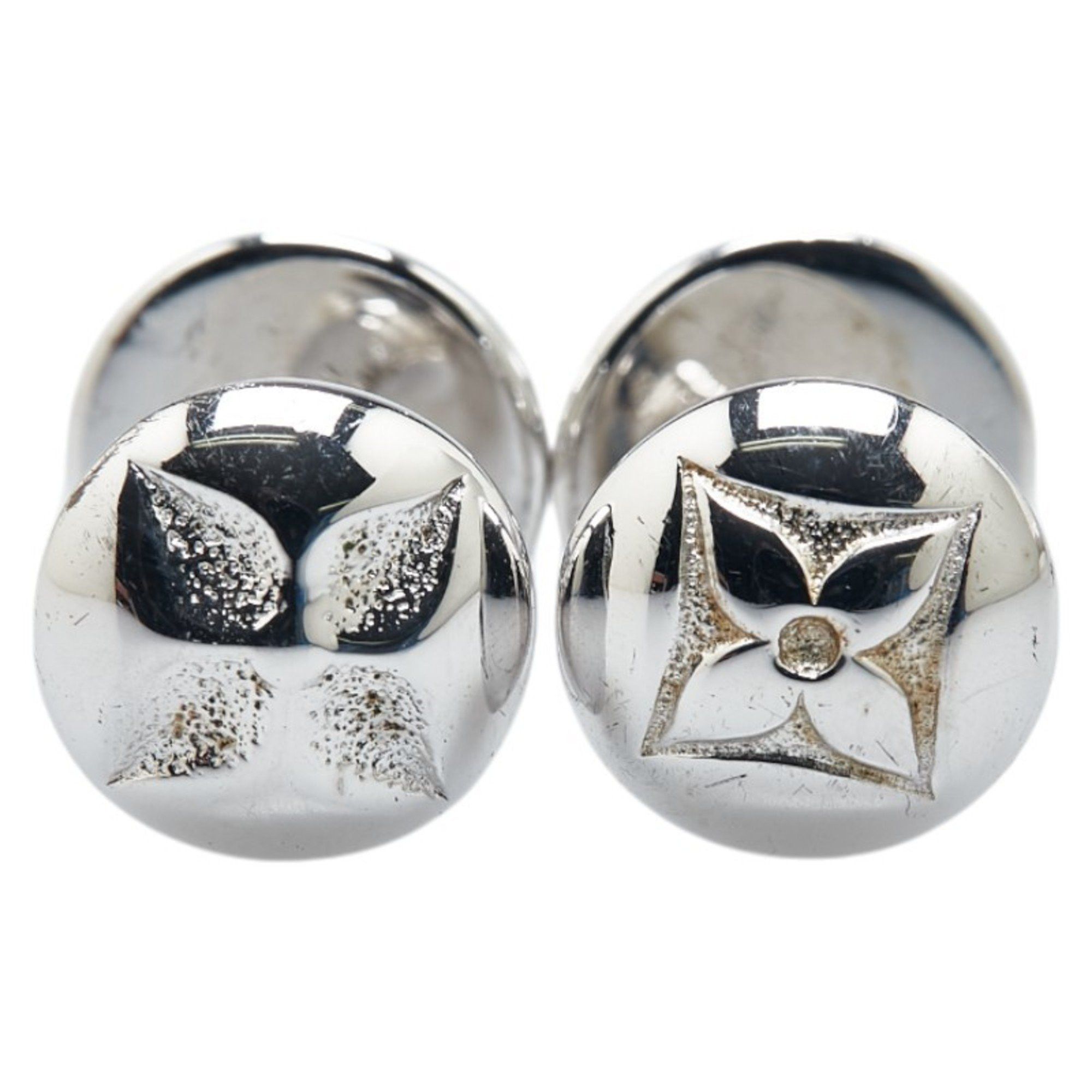 Louis Vuitton Louis Vuitton Taiga Button de Manchette Cufflinks M30976 Green SV925 Silver Leather Men's LOUIS VUITTON Size ONE SIZE - 3 Thumbnail