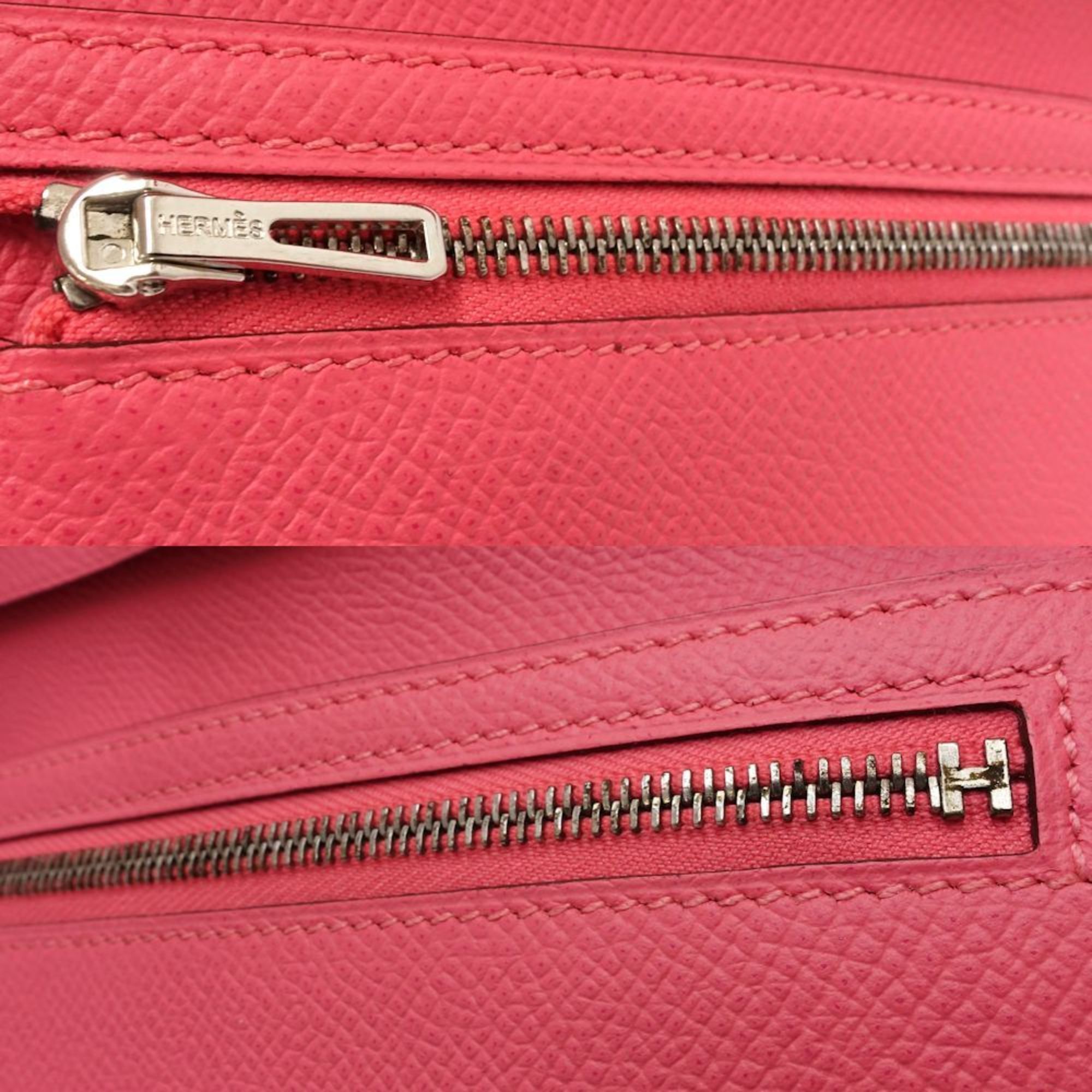 Hermes Hermes Long Wallet Bearn Soufflet C Stamped Epsom Leather Pink 181207 Size ONE SIZE - 6 Thumbnail
