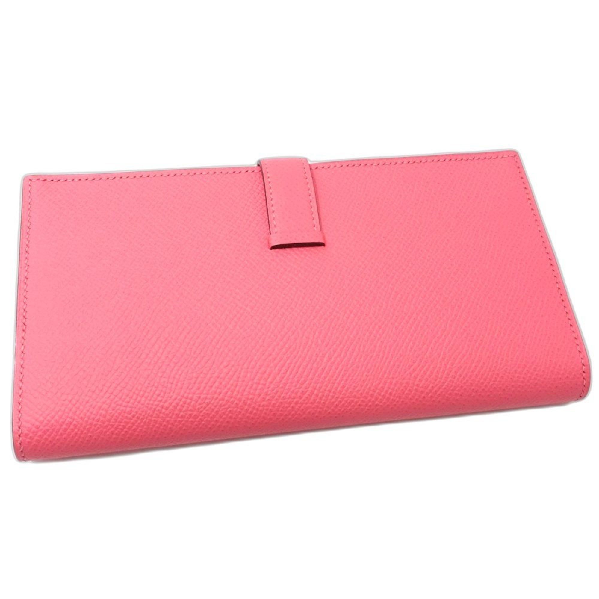 Hermes Hermes Long Wallet Bearn Soufflet C Stamped Epsom Leather Pink 181207 Size ONE SIZE - 2 Thumbnail