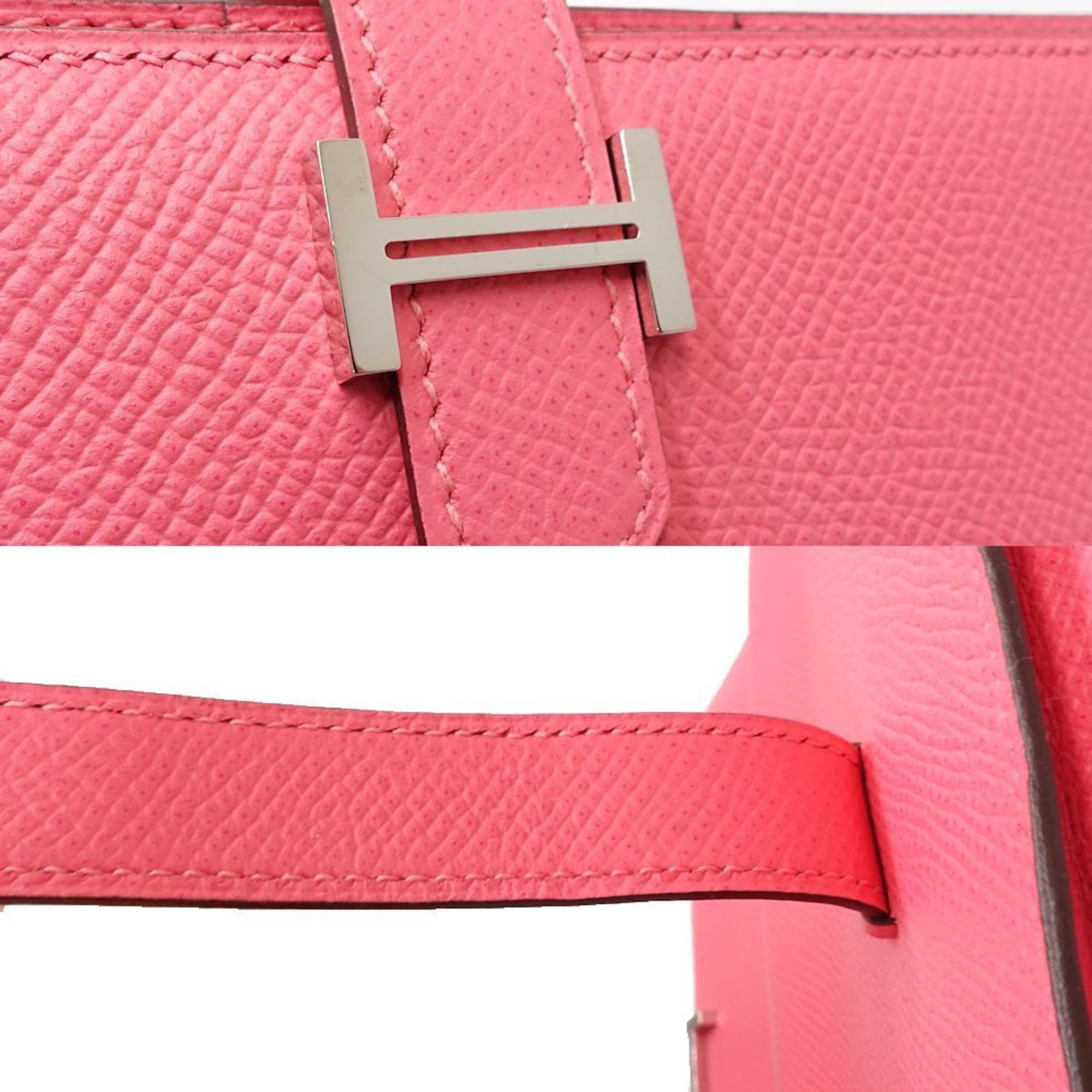 Hermes Hermes Long Wallet Bearn Soufflet C Stamped Epsom Leather Pink 181207 Size ONE SIZE - 4 Thumbnail