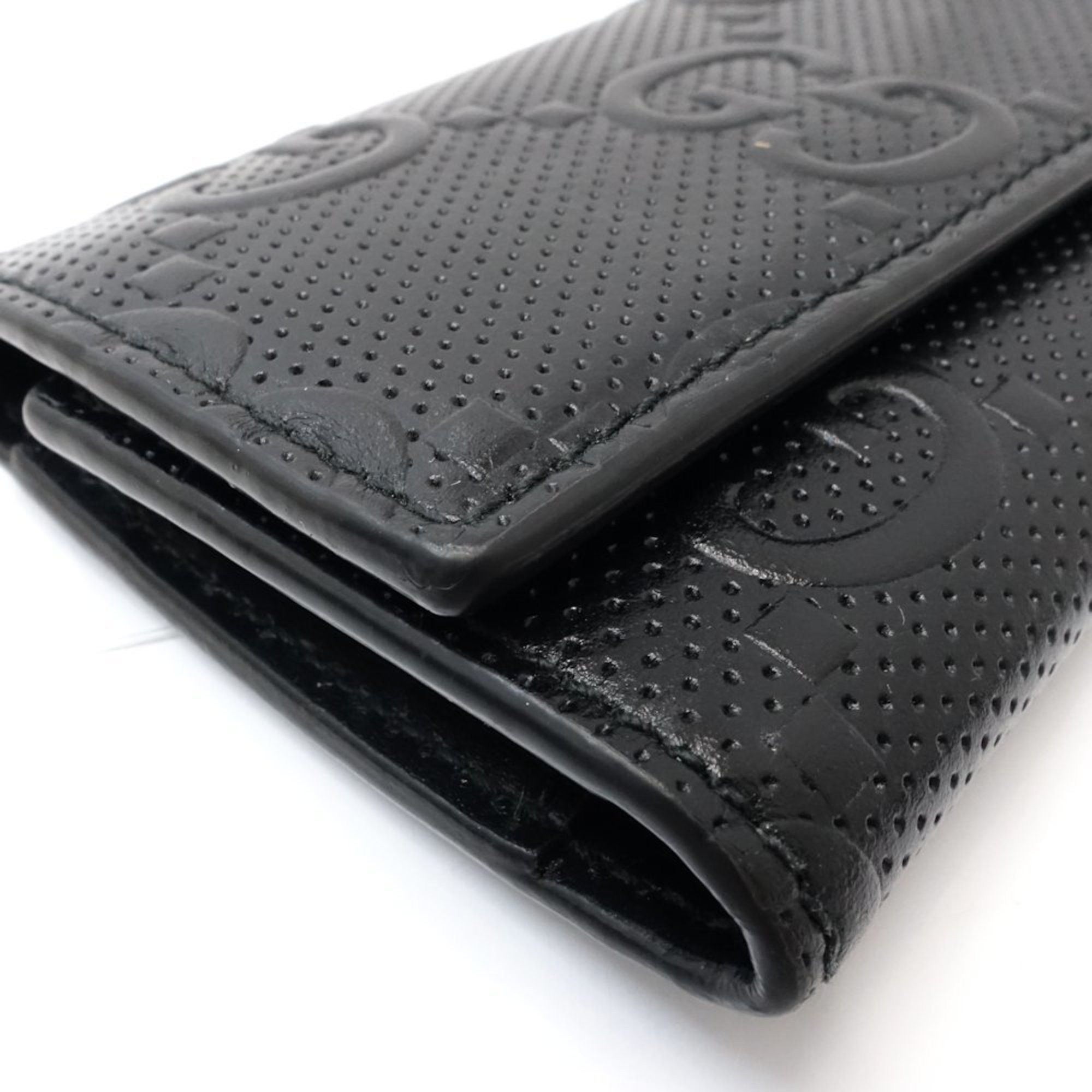 Gucci Gucci Key Case 625565 6-ring GG embossed leather black 181216 Size ONE SIZE - 4 Thumbnail