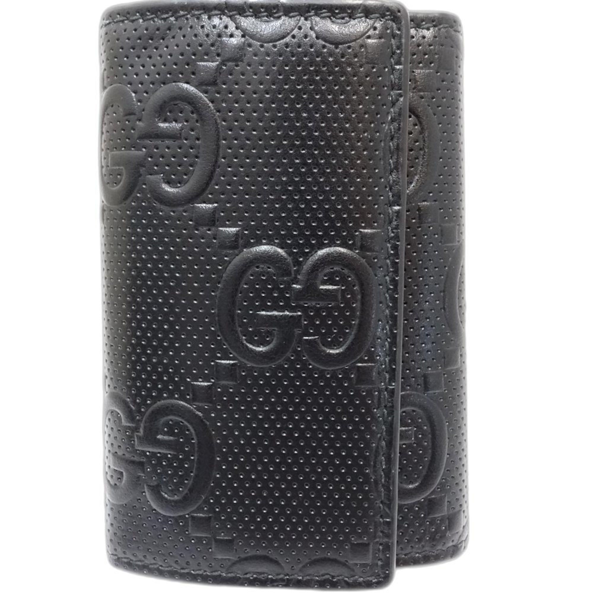 Gucci Gucci Key Case 625565 6-ring GG embossed leather black 181216 Size ONE SIZE - 2 Thumbnail