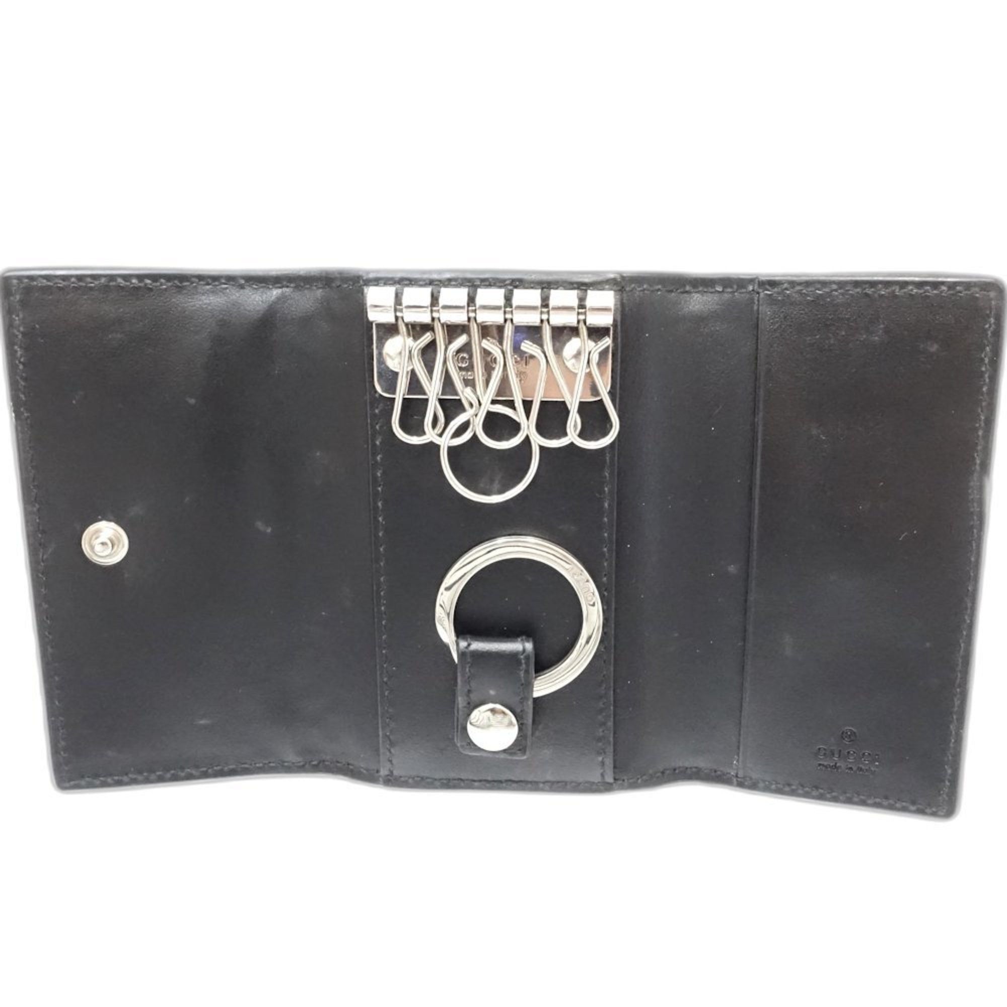 Gucci Gucci Key Case 625565 6-ring GG embossed leather black 181216 Size ONE SIZE - 6 Thumbnail