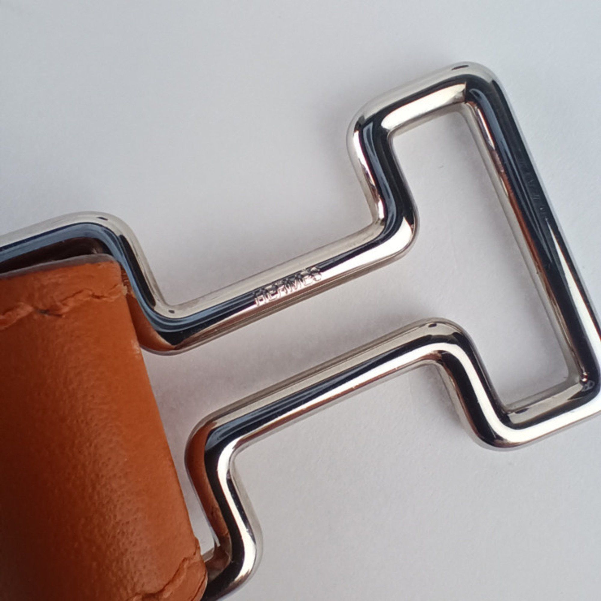 Hermes HERMES Bracelet Tonight Orange Swift Leather Ladies K Stamp Size ONE SIZE - 7 Thumbnail