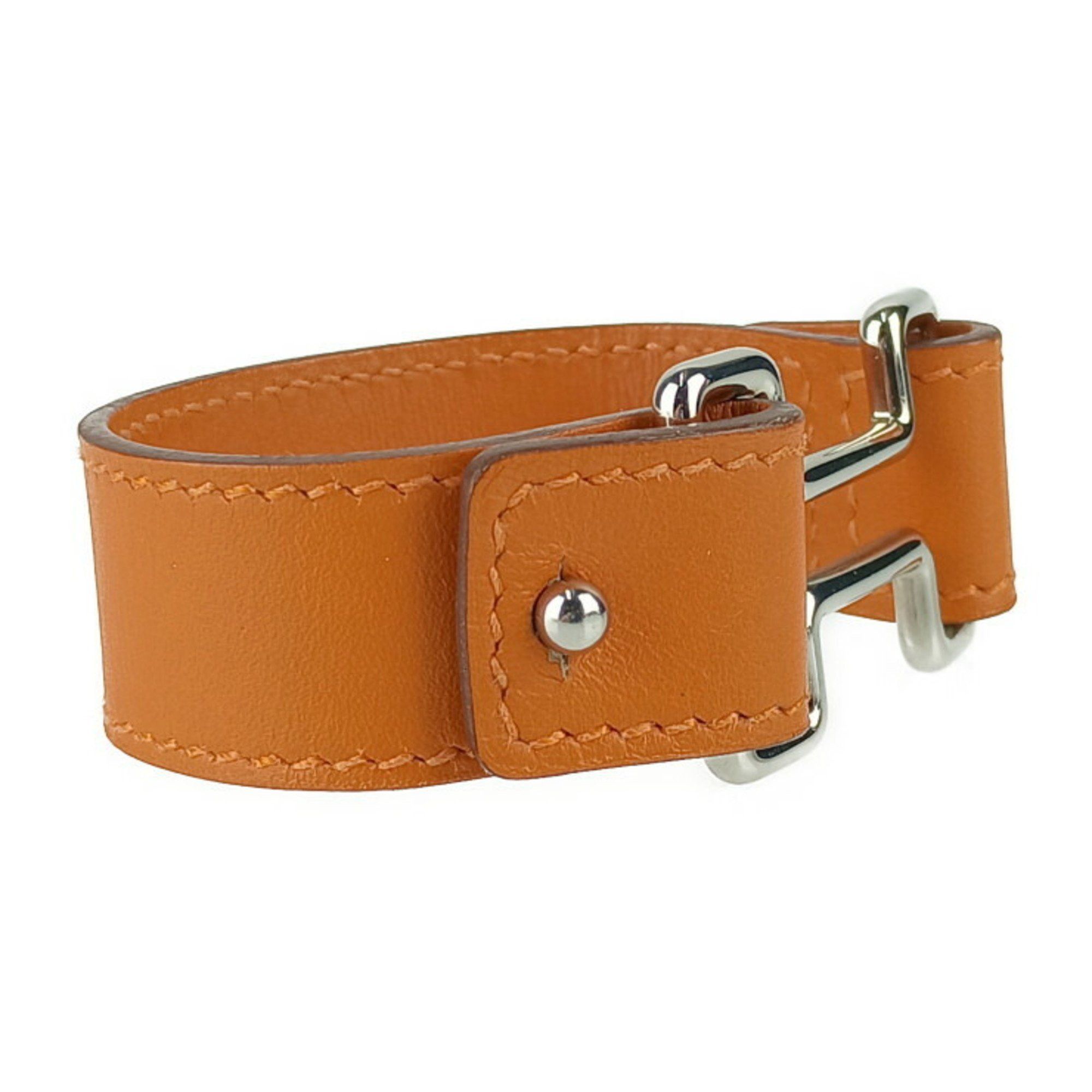 Hermes HERMES Bracelet Tonight Orange Swift Leather Ladies K Stamp Size ONE SIZE - 2 Thumbnail