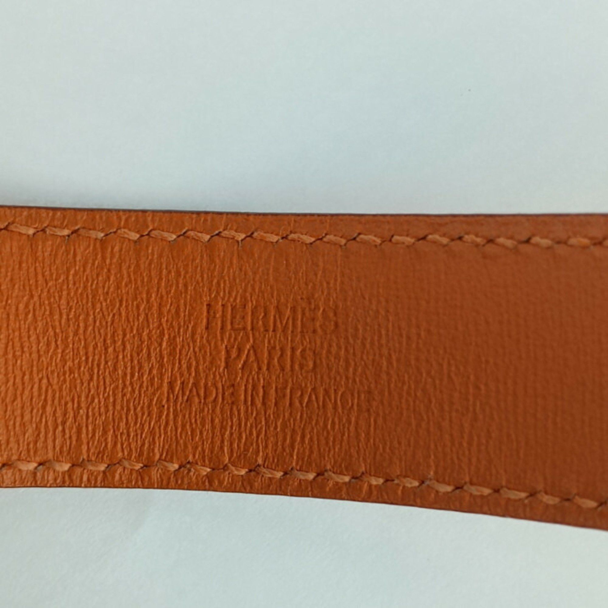 Hermes HERMES Bracelet Tonight Orange Swift Leather Ladies K Stamp Size ONE SIZE - 8 Thumbnail