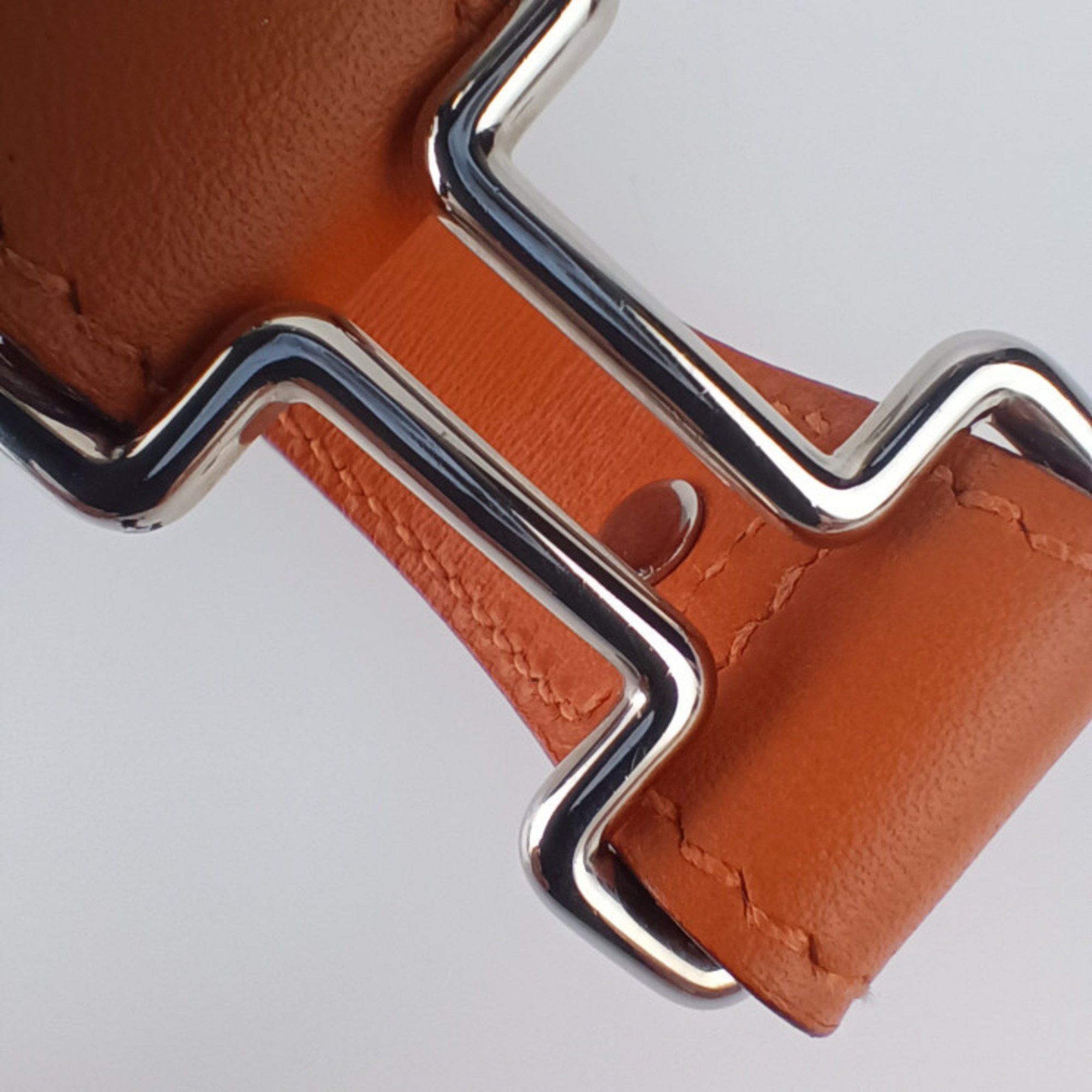 Hermes HERMES Bracelet Tonight Orange Swift Leather Ladies K Stamp Size ONE SIZE - 5 Thumbnail