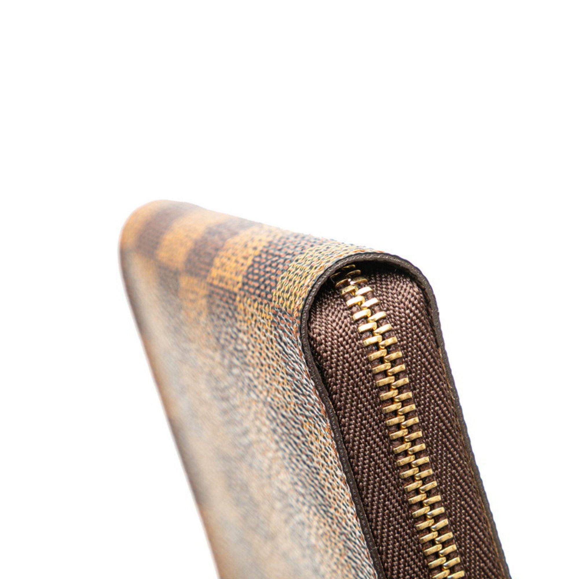 Louis Vuitton Louis Vuitton Damier Zippy Coin Purse Case N63070 Brown PVC Leather Women's LOUIS VUITTON Size ONE SIZE - 4 Thumbnail