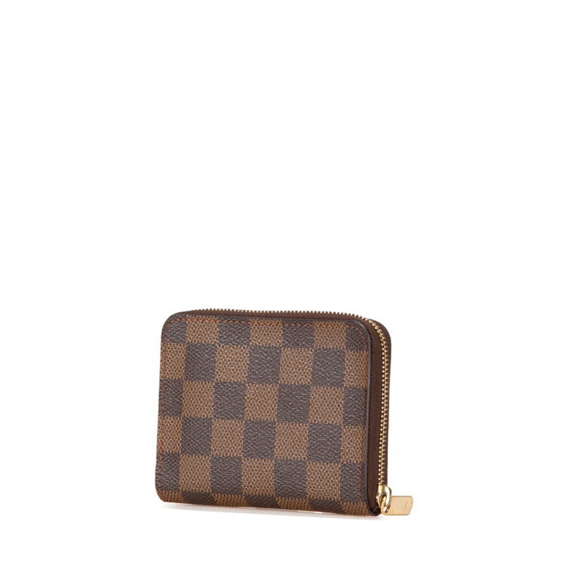 Louis Vuitton Louis Vuitton Damier Zippy Coin Purse Case N63070 Brown PVC Leather Women's LOUIS VUITTON Size ONE SIZE - 2 Thumbnail