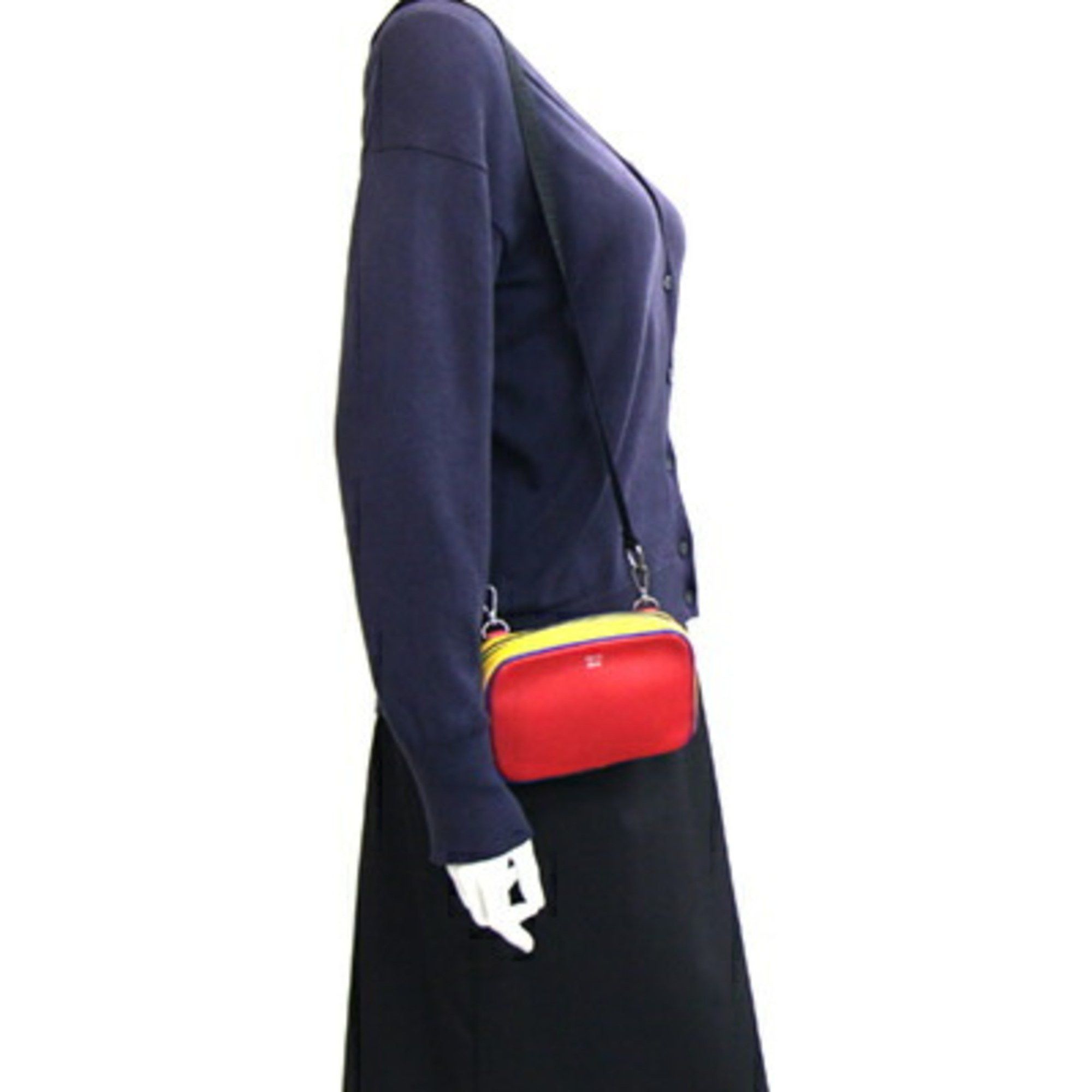 Fendi FENDI Shoulder Bag 7AS122 Red Yellow Blue Leather Pochette Women Men Size ONE SIZE - 6 Thumbnail