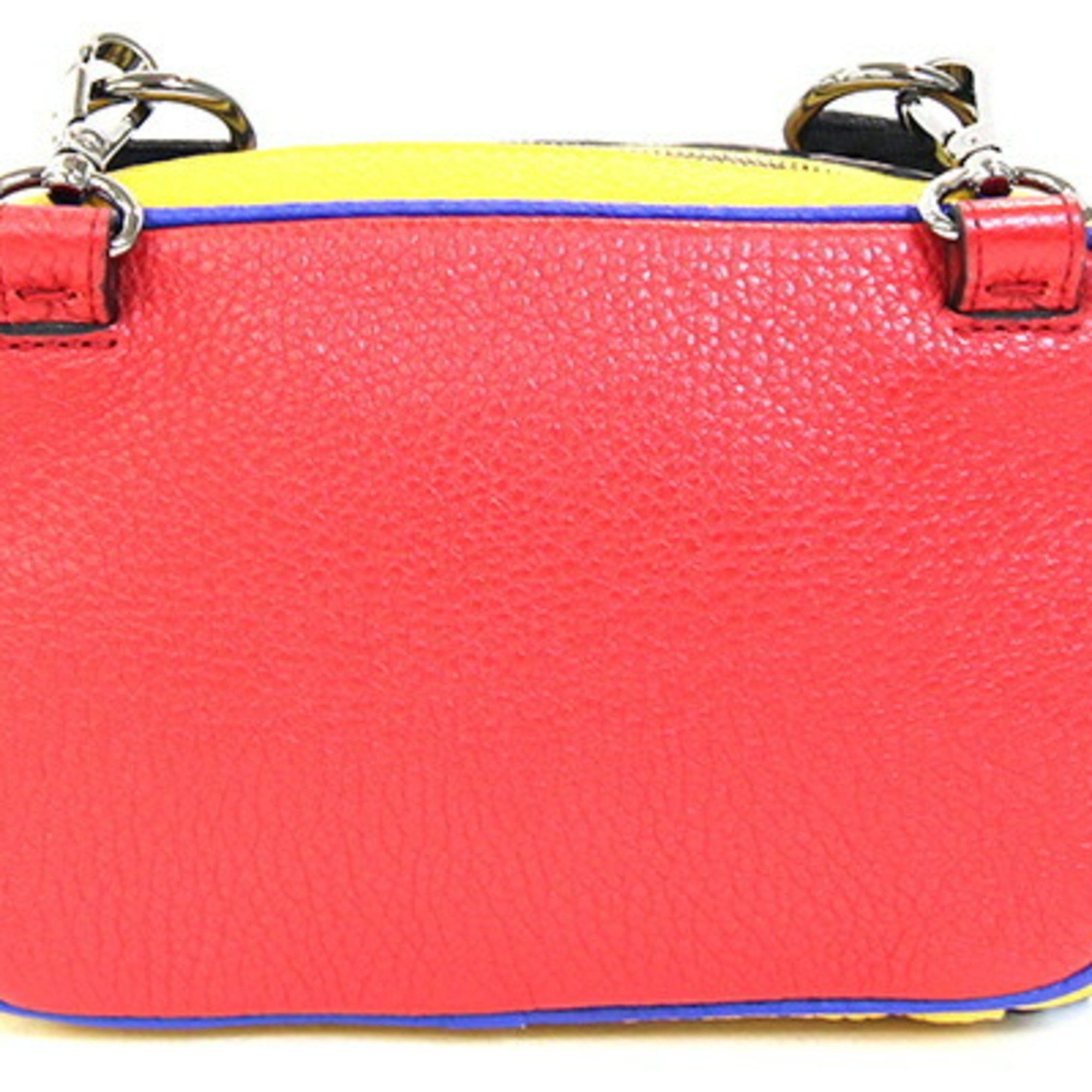 Fendi FENDI Shoulder Bag 7AS122 Red Yellow Blue Leather Pochette Women Men Size ONE SIZE - 2 Thumbnail
