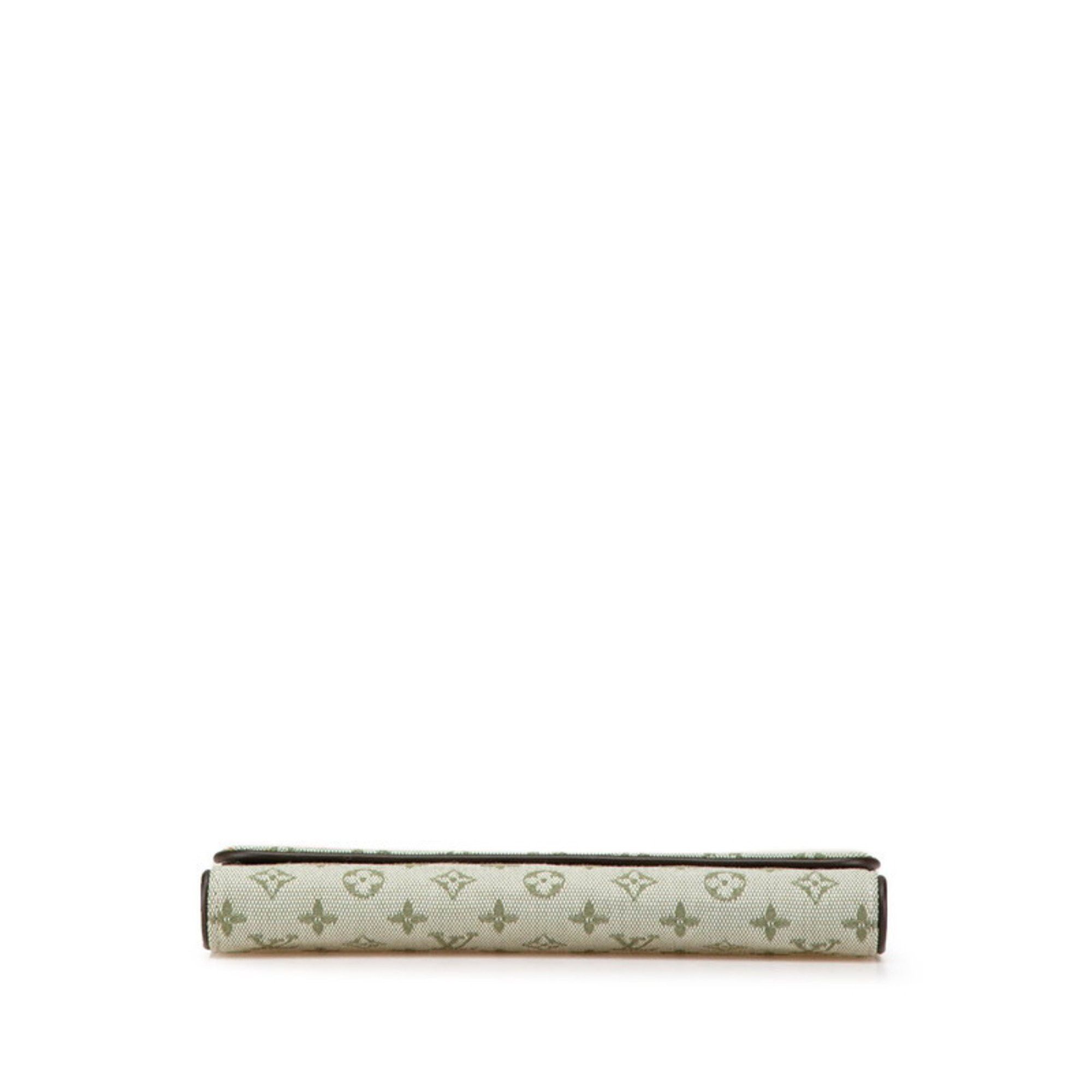 Louis Vuitton Louis Vuitton Monogram Minilan Porte Tresor International Long Wallet M92243 Green Brown Canvas Leather Women's LOUIS VUITTON Size ONE SIZE - 3 Thumbnail
