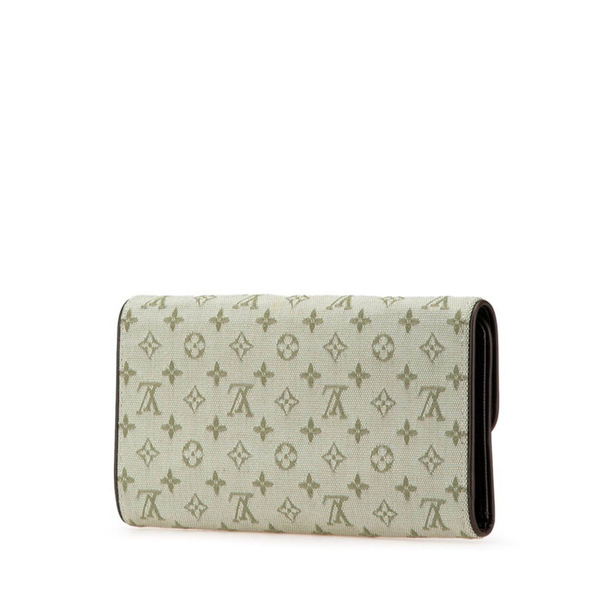 Louis Vuitton Louis Vuitton Monogram Minilan Porte Tresor International Long Wallet M92243 Green Brown Canvas Leather Women's LOUIS VUITTON Size ONE SIZE - 2 Thumbnail