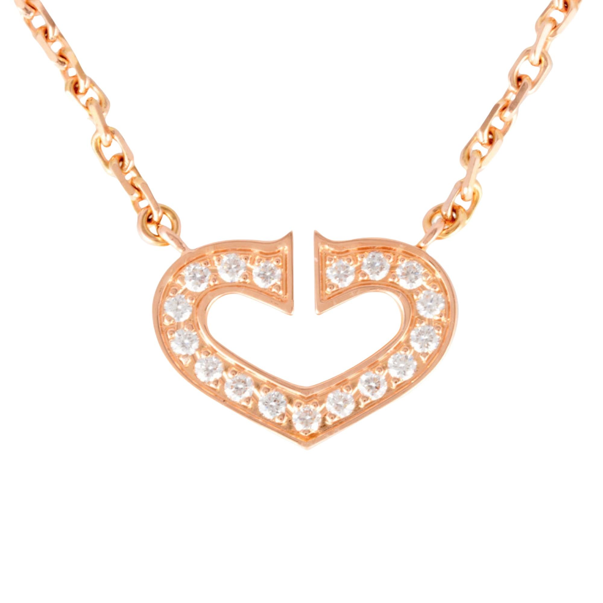 Cartier Cartier C heart necklace Size ONE SIZE - 2 Thumbnail