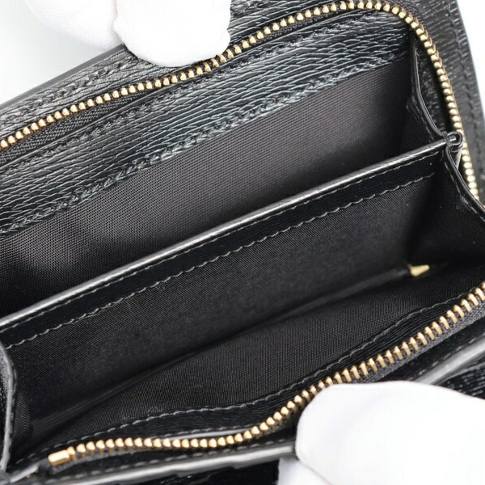 Gucci GUCCI Script Card Case Wallet Bi-fold 772640 Leather Black S-157682 Size ONE SIZE - 6 Thumbnail