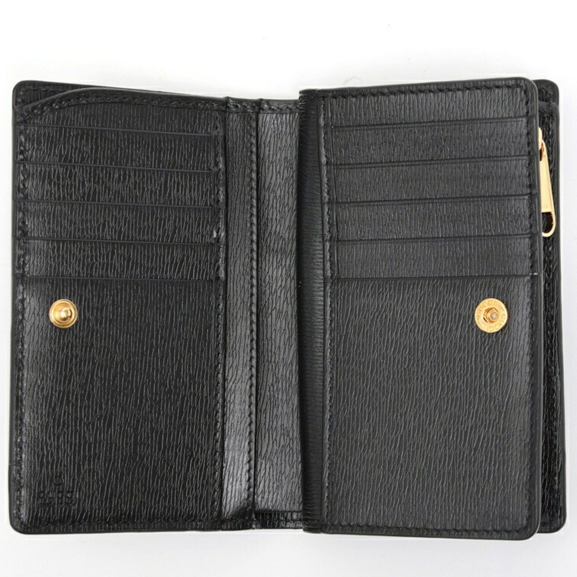 Gucci GUCCI Script Card Case Wallet Bi-fold 772640 Leather Black S-157682 Size ONE SIZE - 5 Thumbnail
