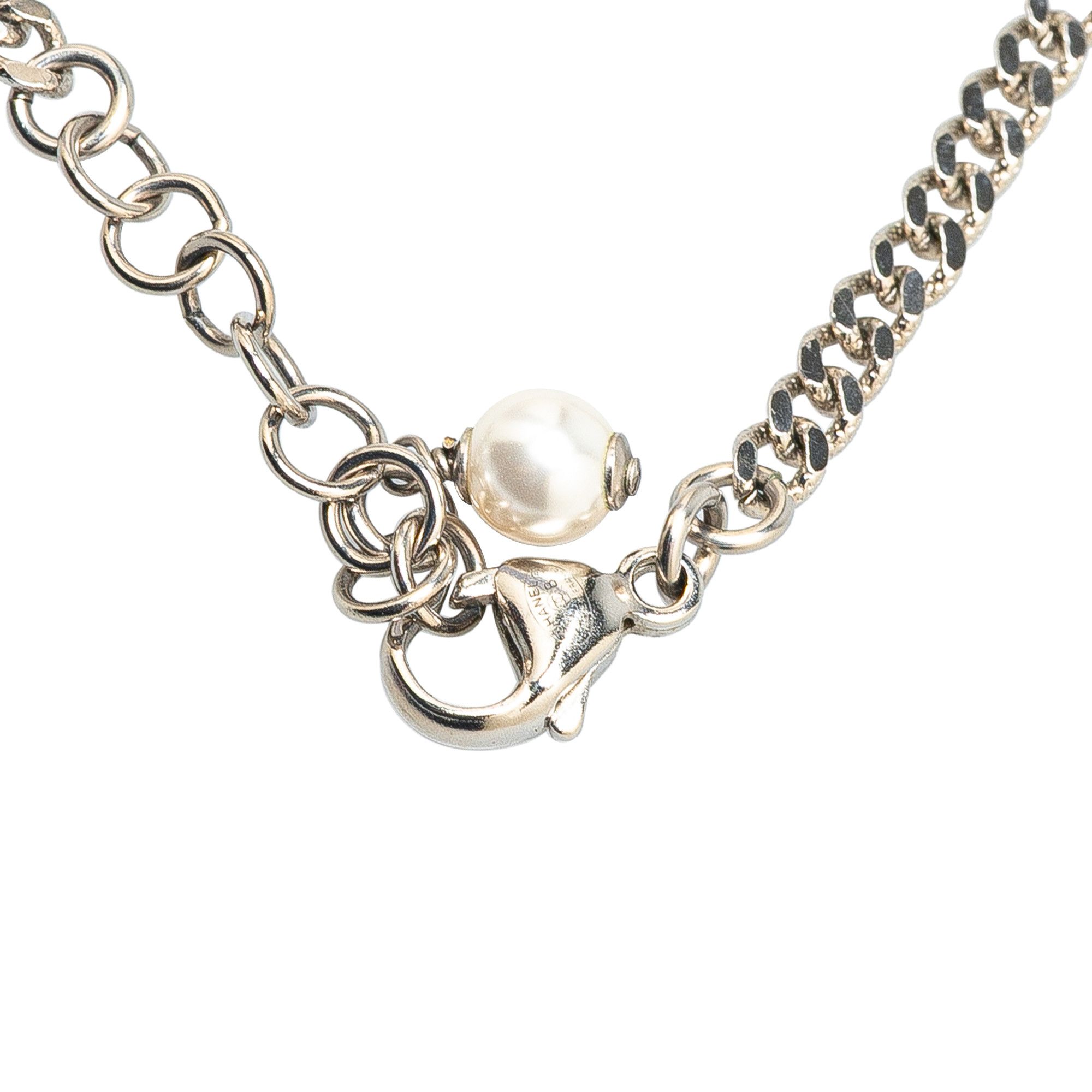 Chanel Chanel Silver CC Rhinestones Charms Bracelet Size ONE SIZE - 5 Thumbnail