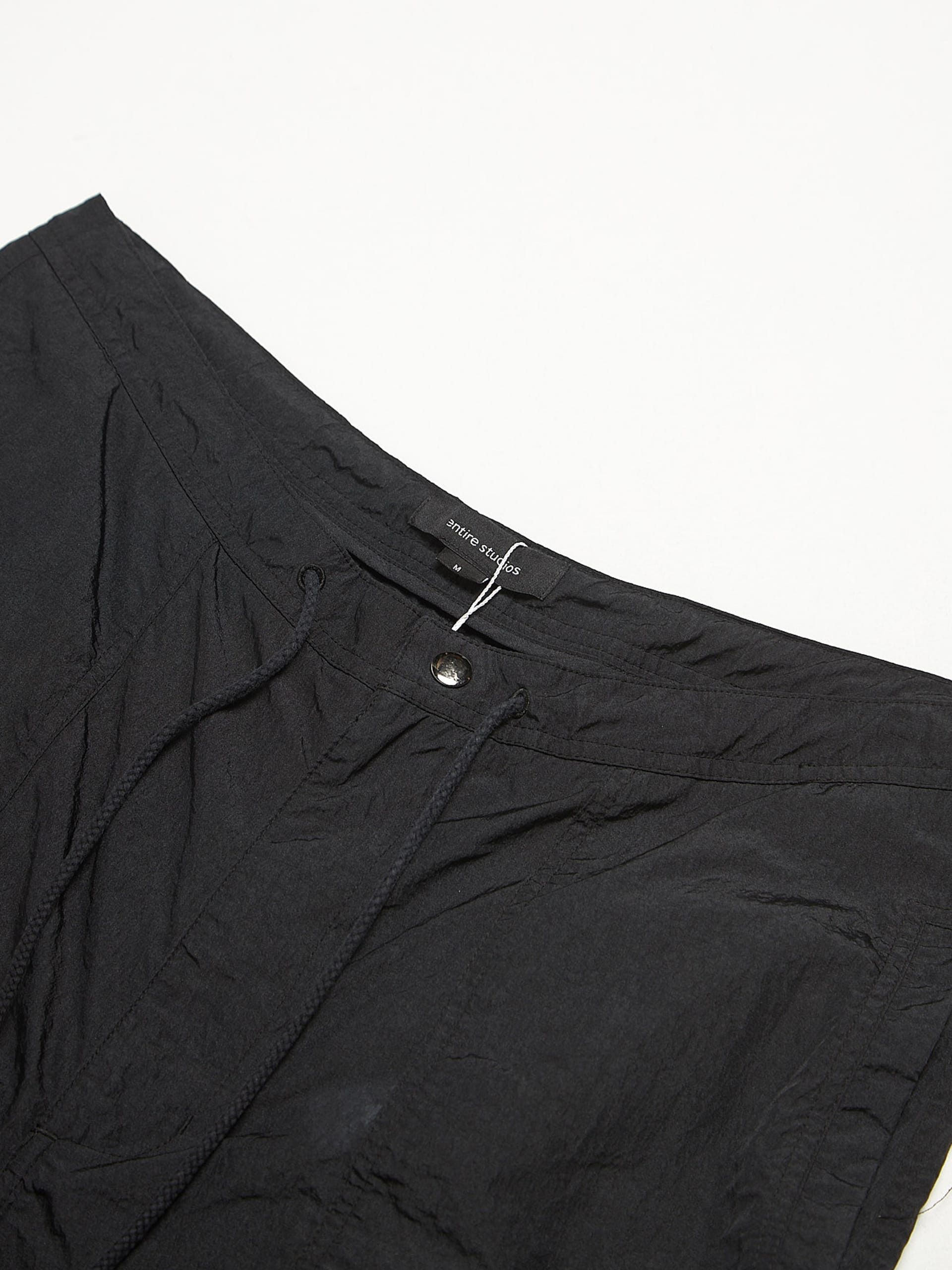 Entire Studios Black Wide Cargo Nylon Sweatpants Size US 33 - 3 Thumbnail