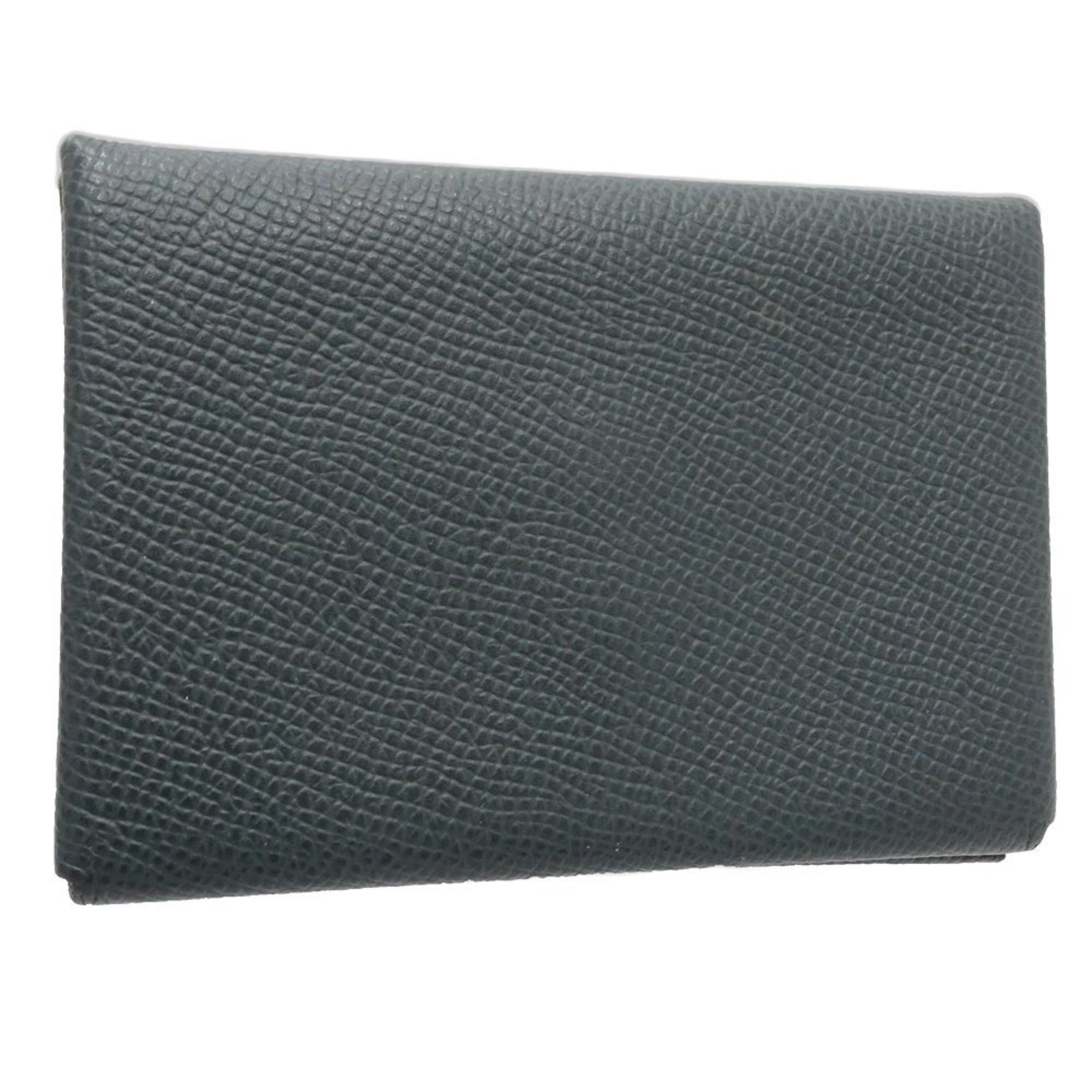 Hermes Hermes Wallet/Coin Case Calvi Duo Z Stamp Taurillon Clemence Vert Anglais 181269 Size ONE SIZE - 3 Thumbnail