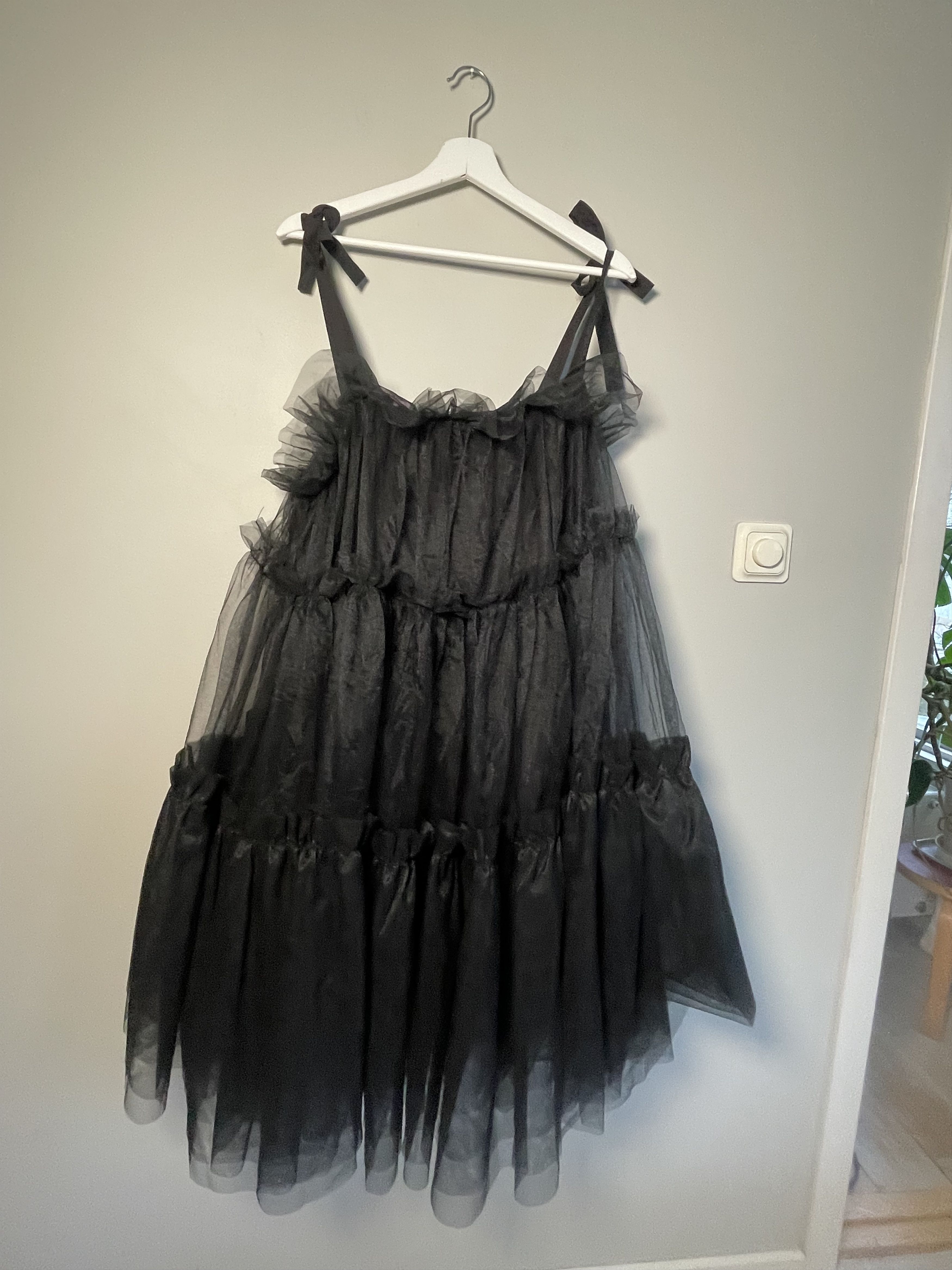 Vintage Vintage Black Tiered Camisole Dress Size L / US 10 / IT 46 - 3 Thumbnail
