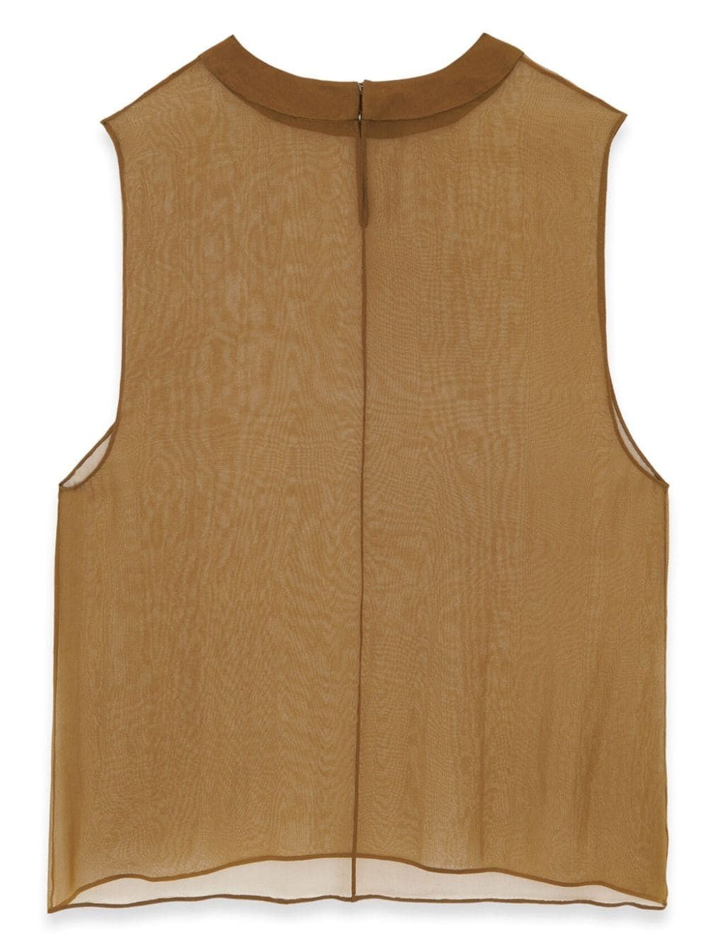 Saint Laurent Paris sheer tank top in silk muslin Size XS / US 0-2 / IT 36-38 - 2 Thumbnail