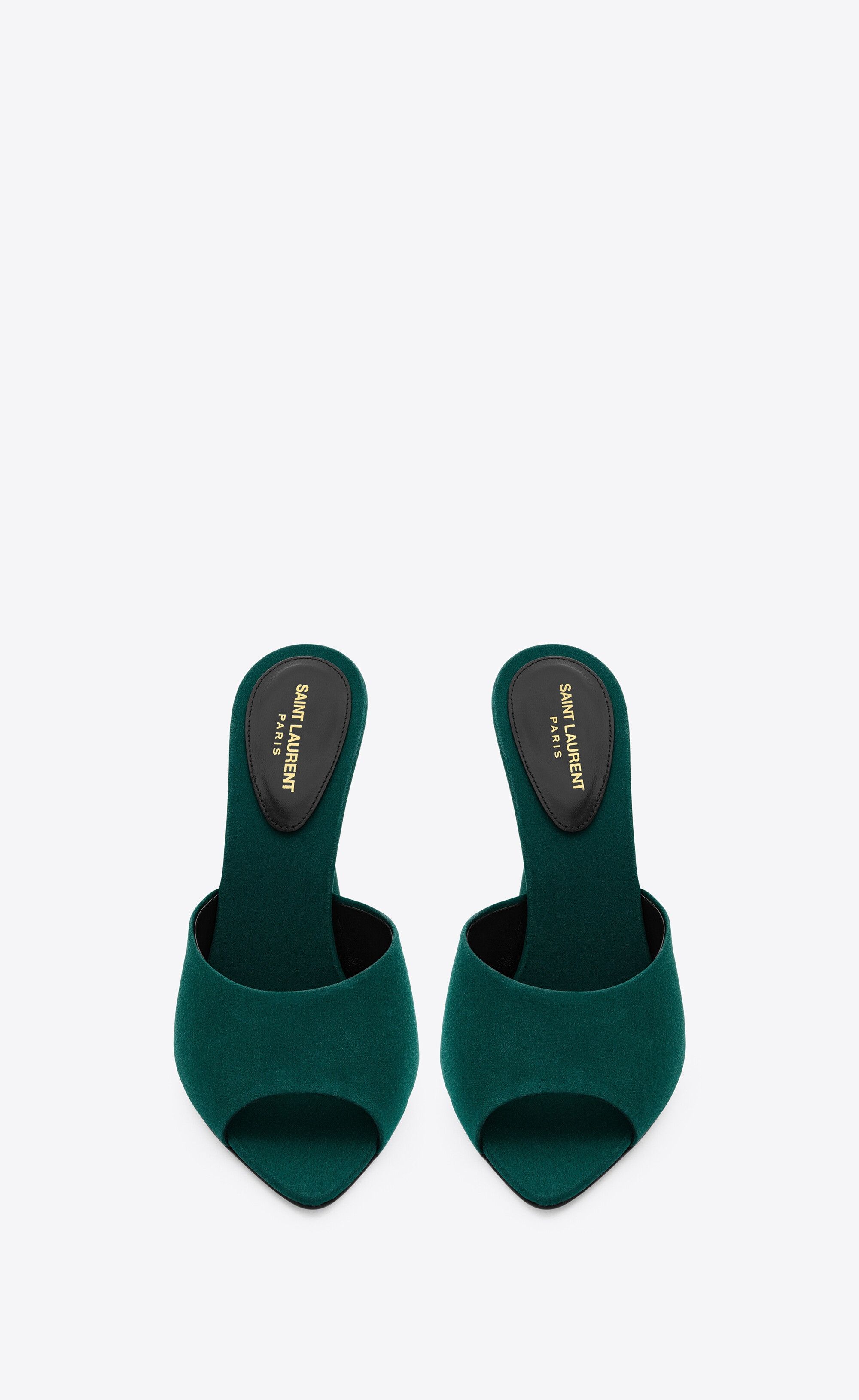 Saint Laurent Paris suite mules in crepe de chine Size US 11 / IT 41 - 2 Thumbnail