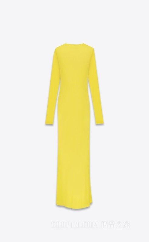 long draped dress in crepe jersey