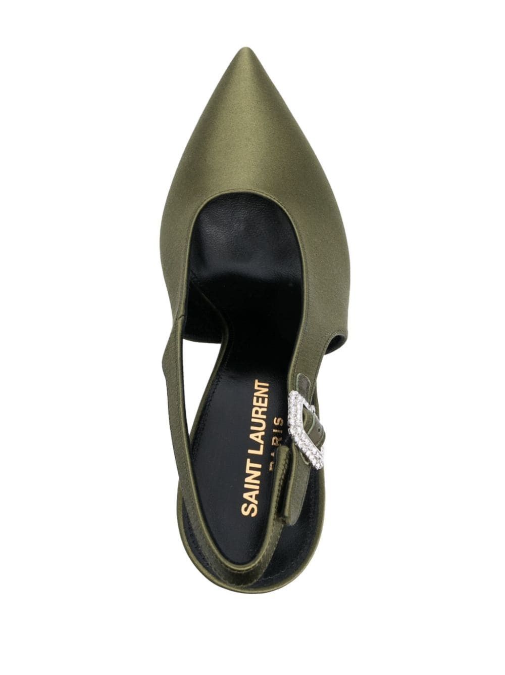 Saint Laurent Paris Yasmeen 115mm slingback pumps in silk satin Size US 5 / IT 35 - 4 Thumbnail