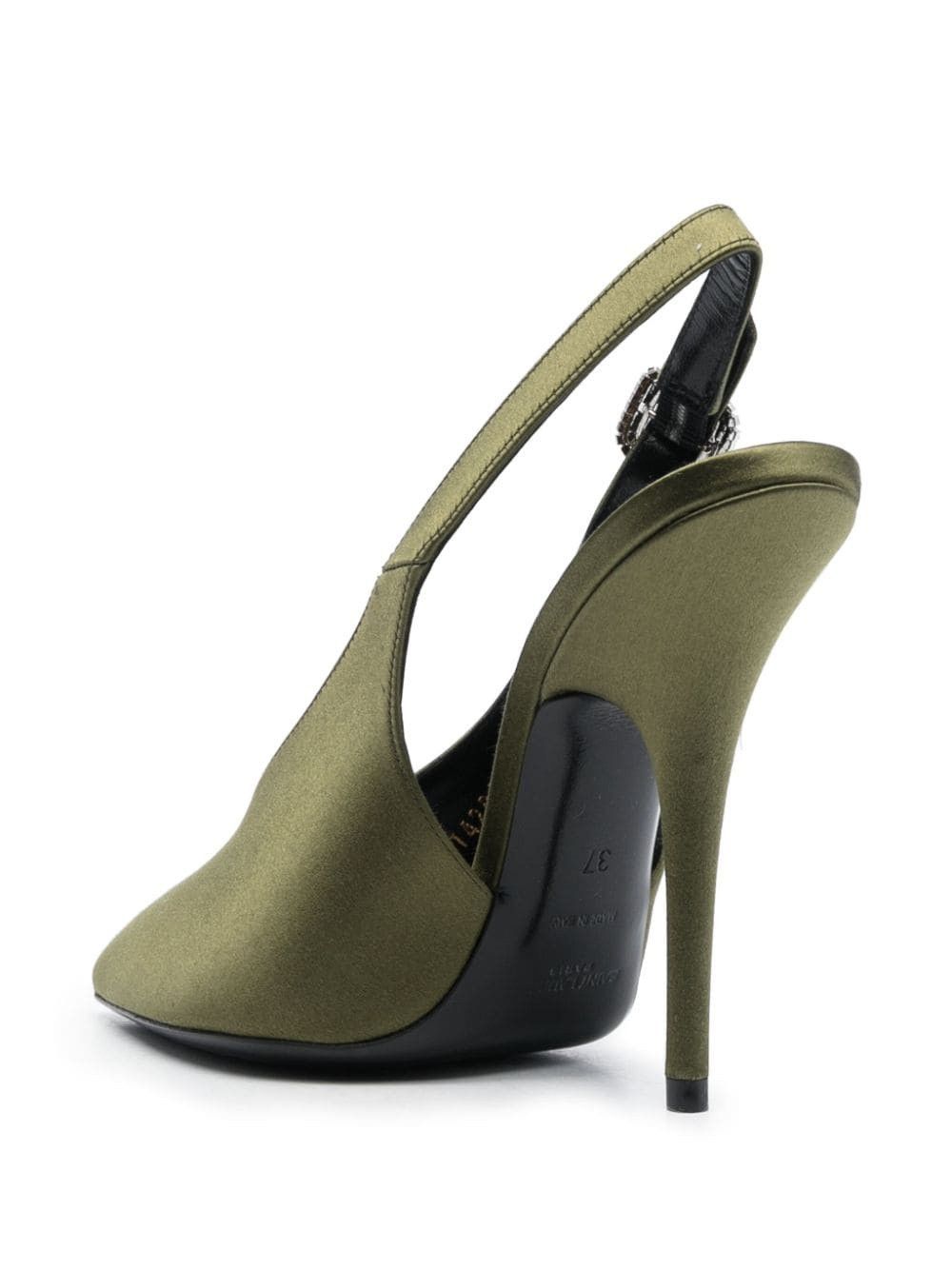 Saint Laurent Paris Yasmeen 115mm slingback pumps in silk satin Size US 6 / IT 36 - 3 Thumbnail