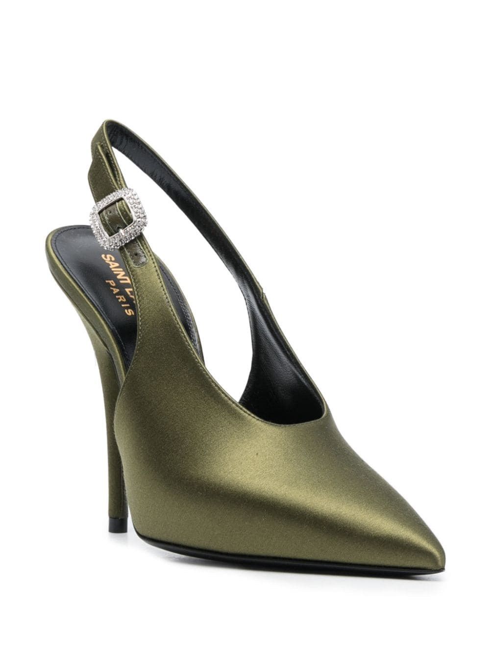 Saint Laurent Paris Yasmeen 115mm slingback pumps in silk satin Size US 9 / IT 39 - 2 Thumbnail