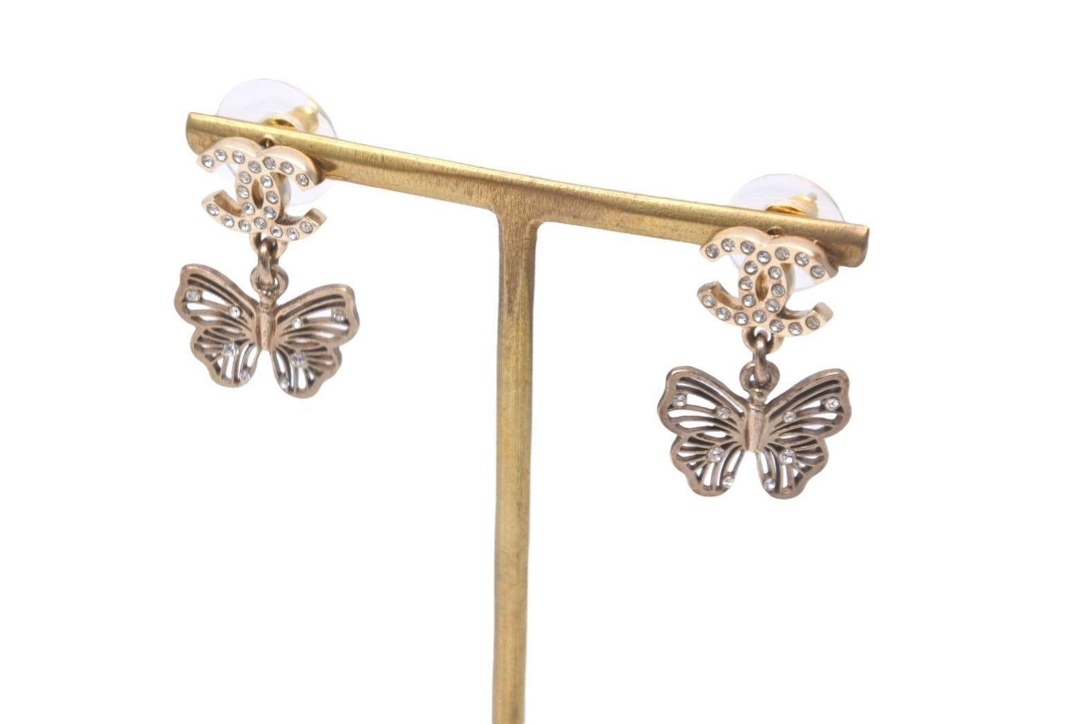 Chanel Chanel Earrings Butterfly Coco Mark Rhinestone Size ONE SIZE - 5 Thumbnail