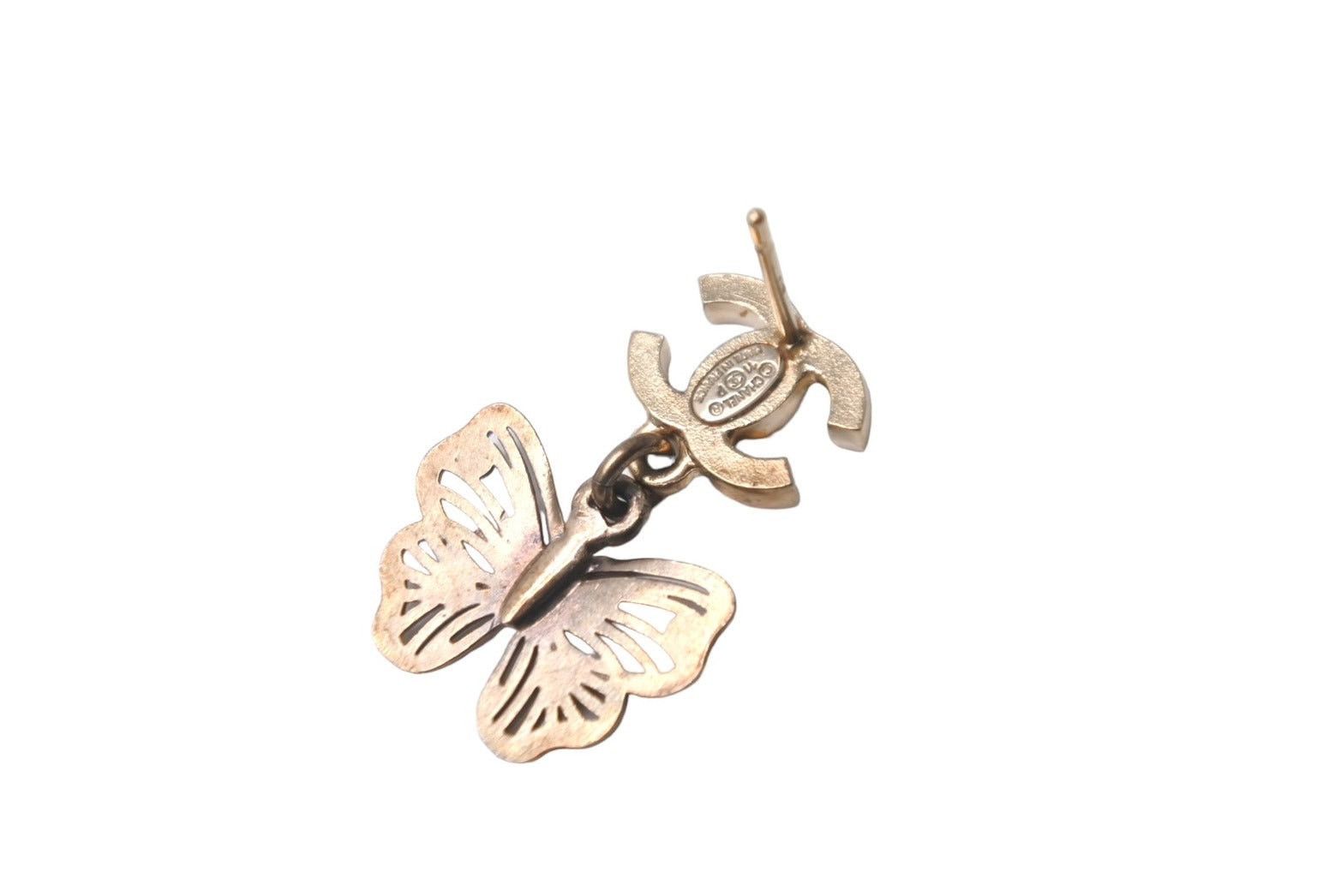 Chanel Chanel Earrings Butterfly Coco Mark Rhinestone Size ONE SIZE - 3 Thumbnail