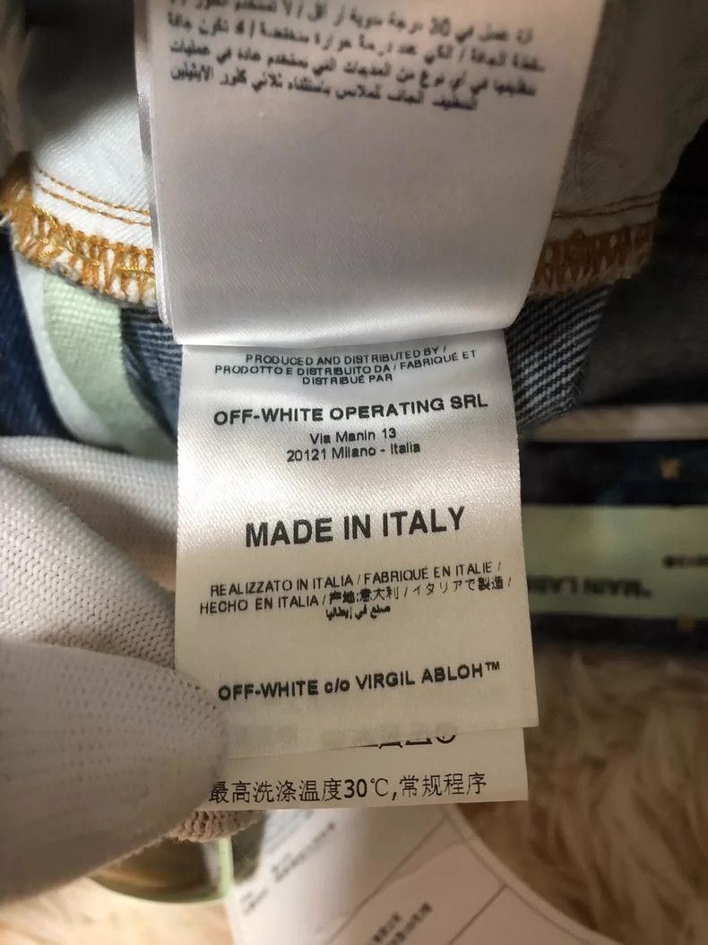 Off-White OFF White Wide Leg Denim Pants Size US 26 / EU 42 - 6 Thumbnail