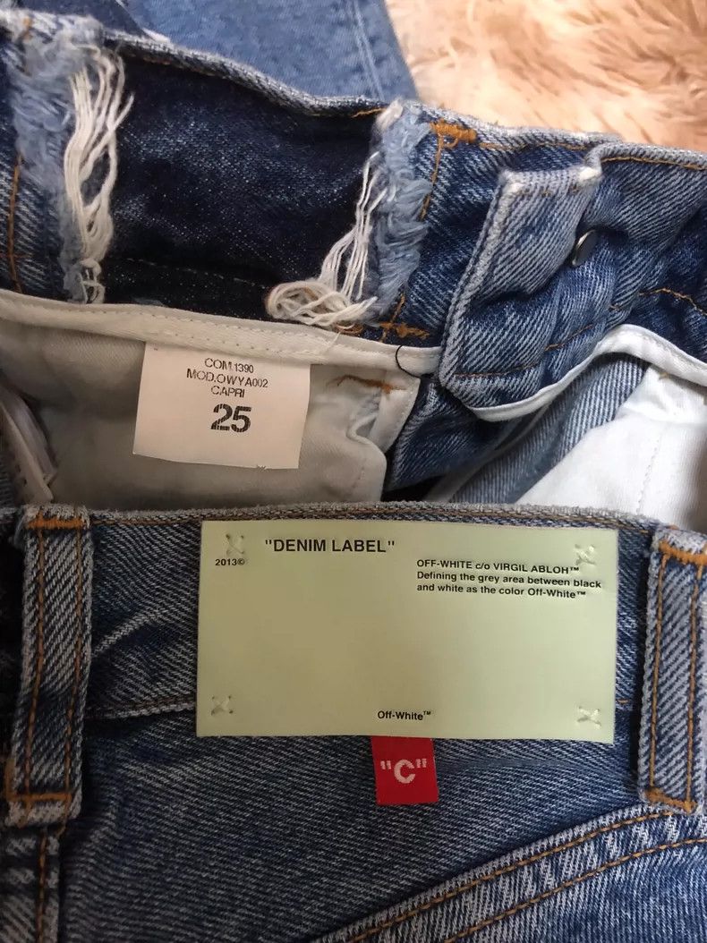 Off-White OFF White Wide Leg Denim Pants Size US 26 / EU 42 - 4 Thumbnail