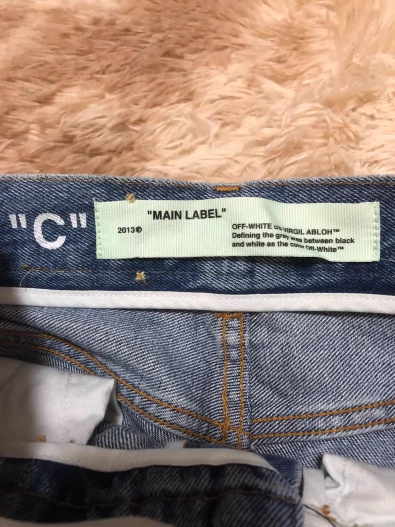Off-White OFF White Wide Leg Denim Pants Size US 26 / EU 42 - 3 Thumbnail