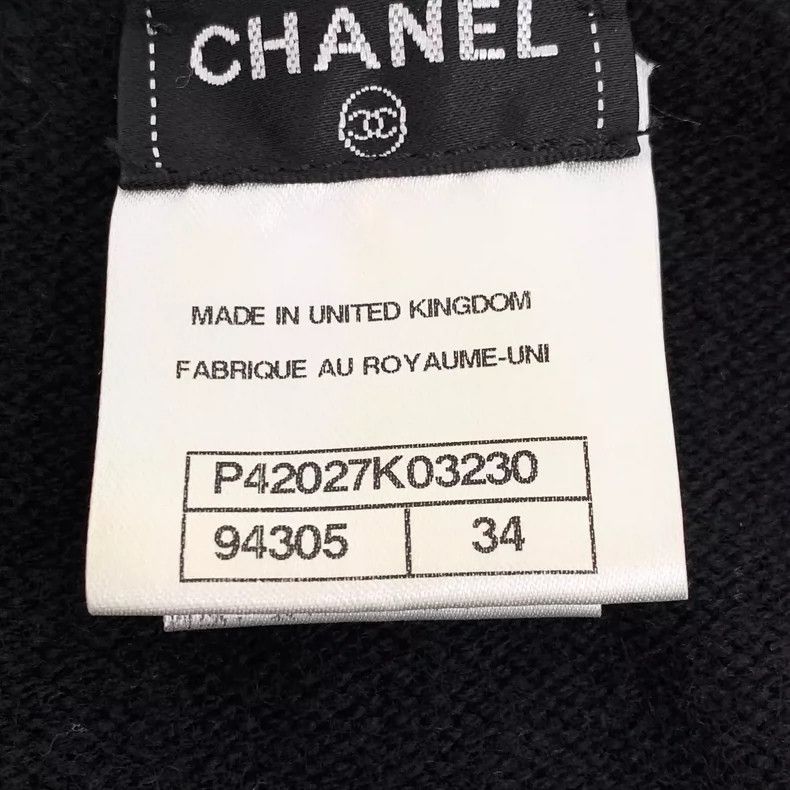 Chanel Chanel Black Sleeveless V-Neck Knitted Dress Size XXS / US 00 / IT 34 - 8 Thumbnail