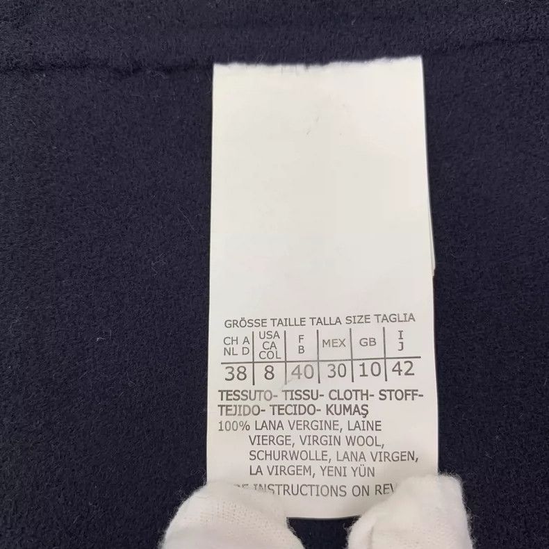 Max Mara Maxmara Navy Wool Hooded Long Sleeve Coat Size US L / EU 52-54 / 3 - 6 Thumbnail