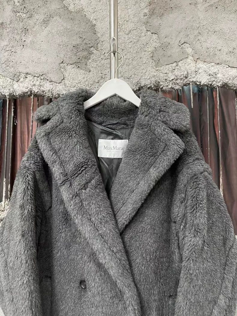 Max Mara MaxMara Teddy Grey Coat for Stylish Outfits Size S / US 4 / IT 40 - 3 Thumbnail