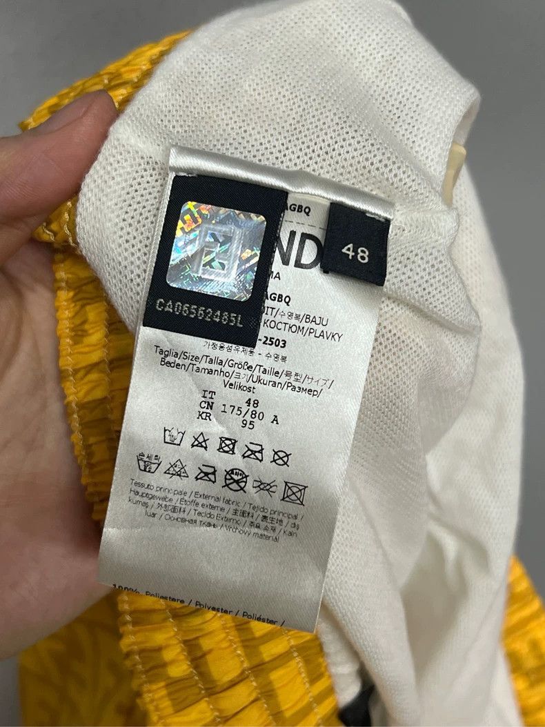 Fendi Fendi Yellow Monogram Beach Shorts-yf Size US 44 / EU 60 - 4 Thumbnail
