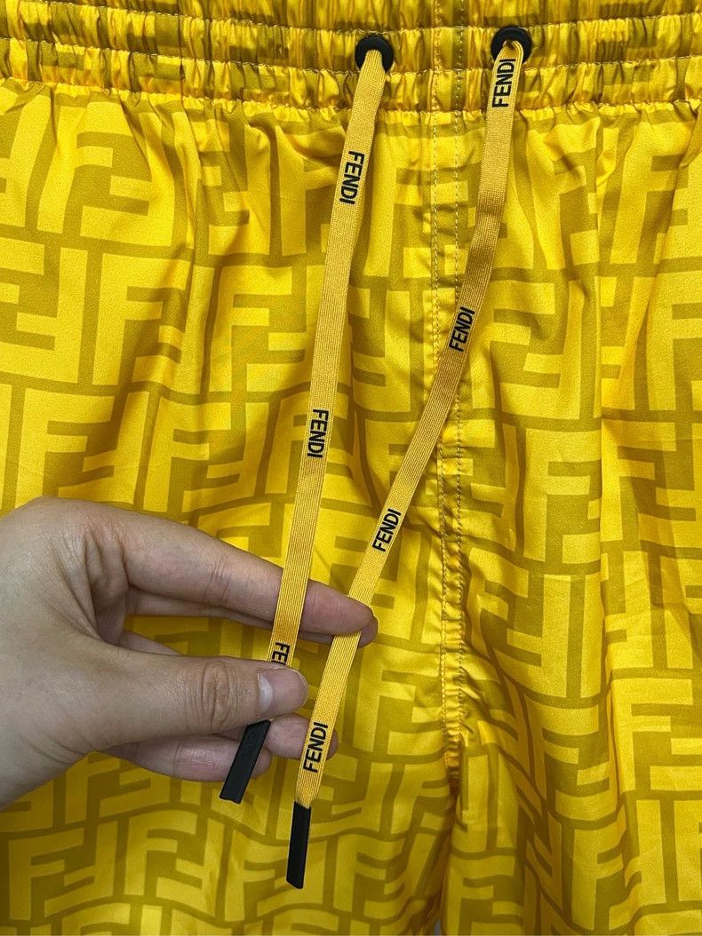 Fendi Fendi Yellow Monogram Beach Shorts-yf Size US 44 / EU 60 - 3 Thumbnail