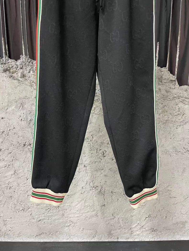 Gucci Gucci Black Patterned Long Pants with Stripes-yf Size US 26 / EU 42 - 4 Thumbnail