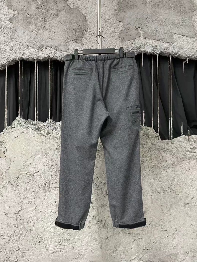 Prada Prada Gray Wool Sweatpants with Velcro-yf Size US 44 / EU 60 - 2 Thumbnail