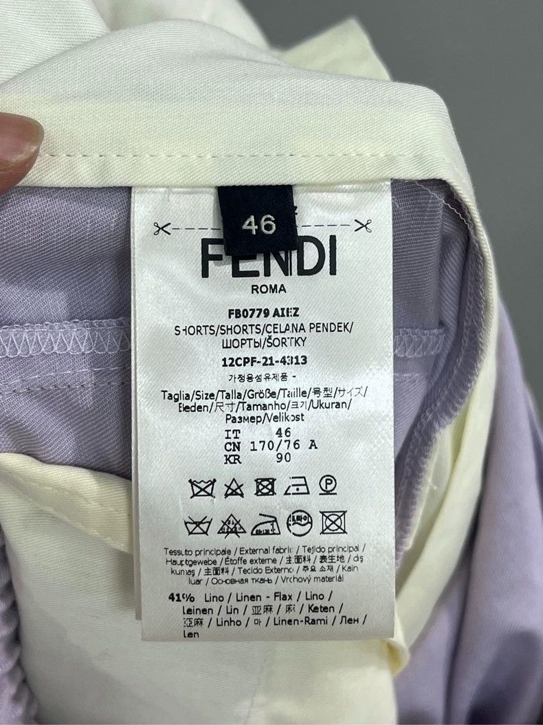 Fendi Fendi Fog Purple Linen Suit Shorts-yf Size US 44 / EU 60 - 4 Thumbnail