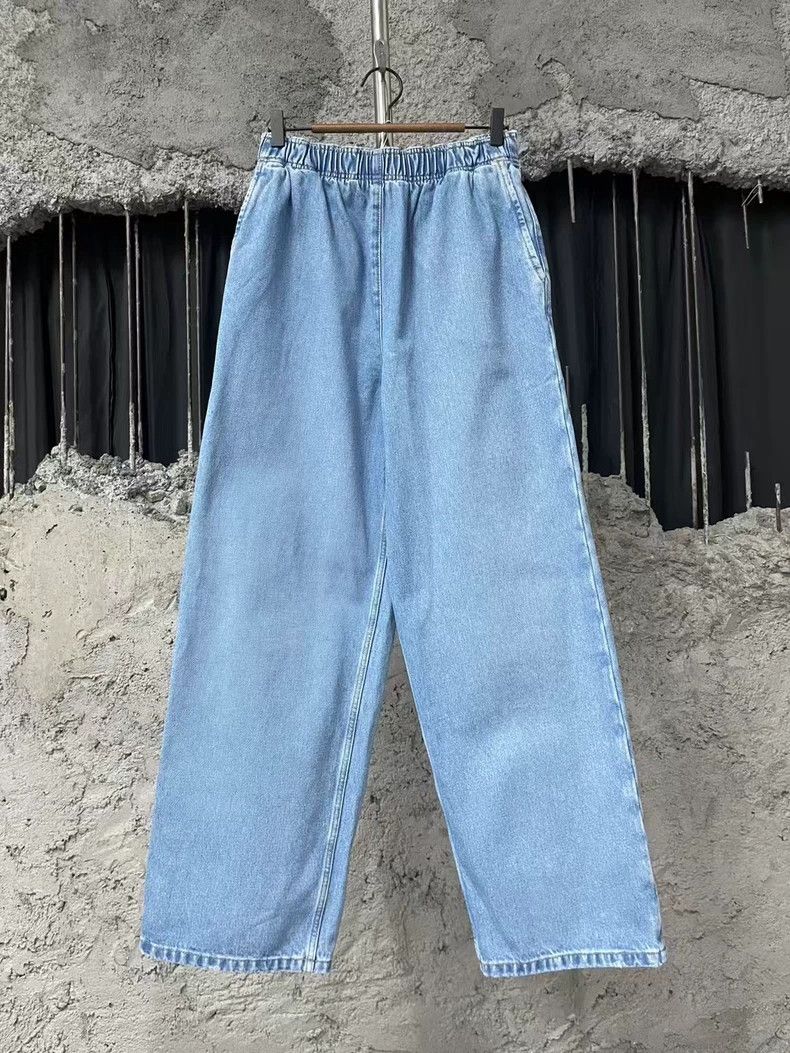 Prada Prada Blue Denim Pants with Triangle Tag-yf Size US 26 / EU 42 - 2 Thumbnail
