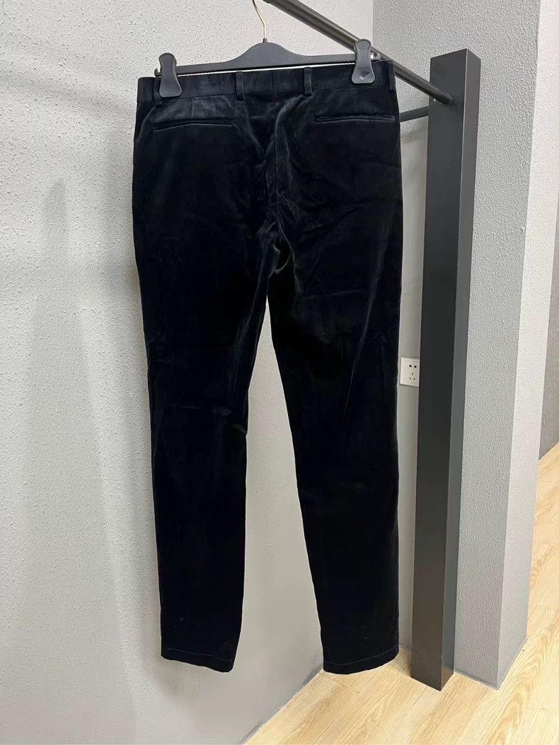 Dior Dior Black Velvet Dress Pants-yf Size US 44 / EU 60 - 2 Thumbnail