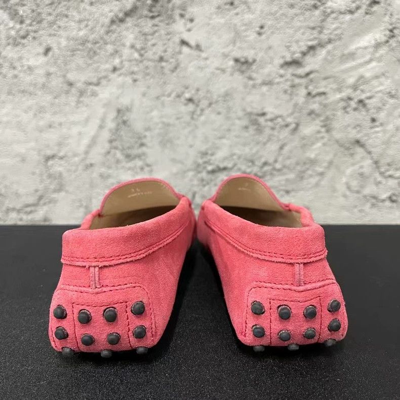 Tod's Tods Slip-On Suede Loafers in Pink-yf Size US 5 / EU 37 - 3 Thumbnail