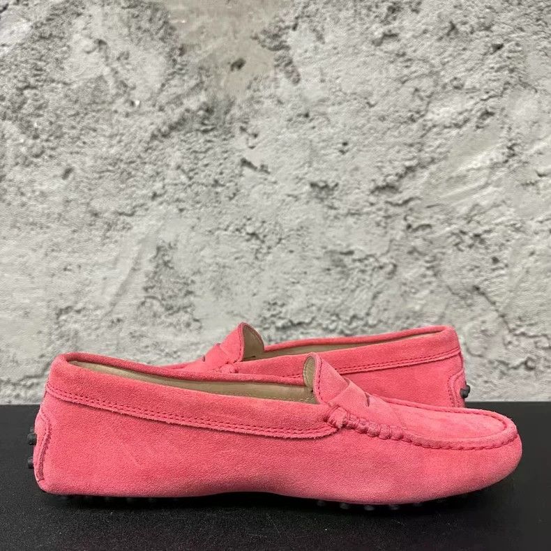Tod's Tods Slip-On Suede Loafers in Pink-yf Size US 5 / EU 37 - 4 Thumbnail